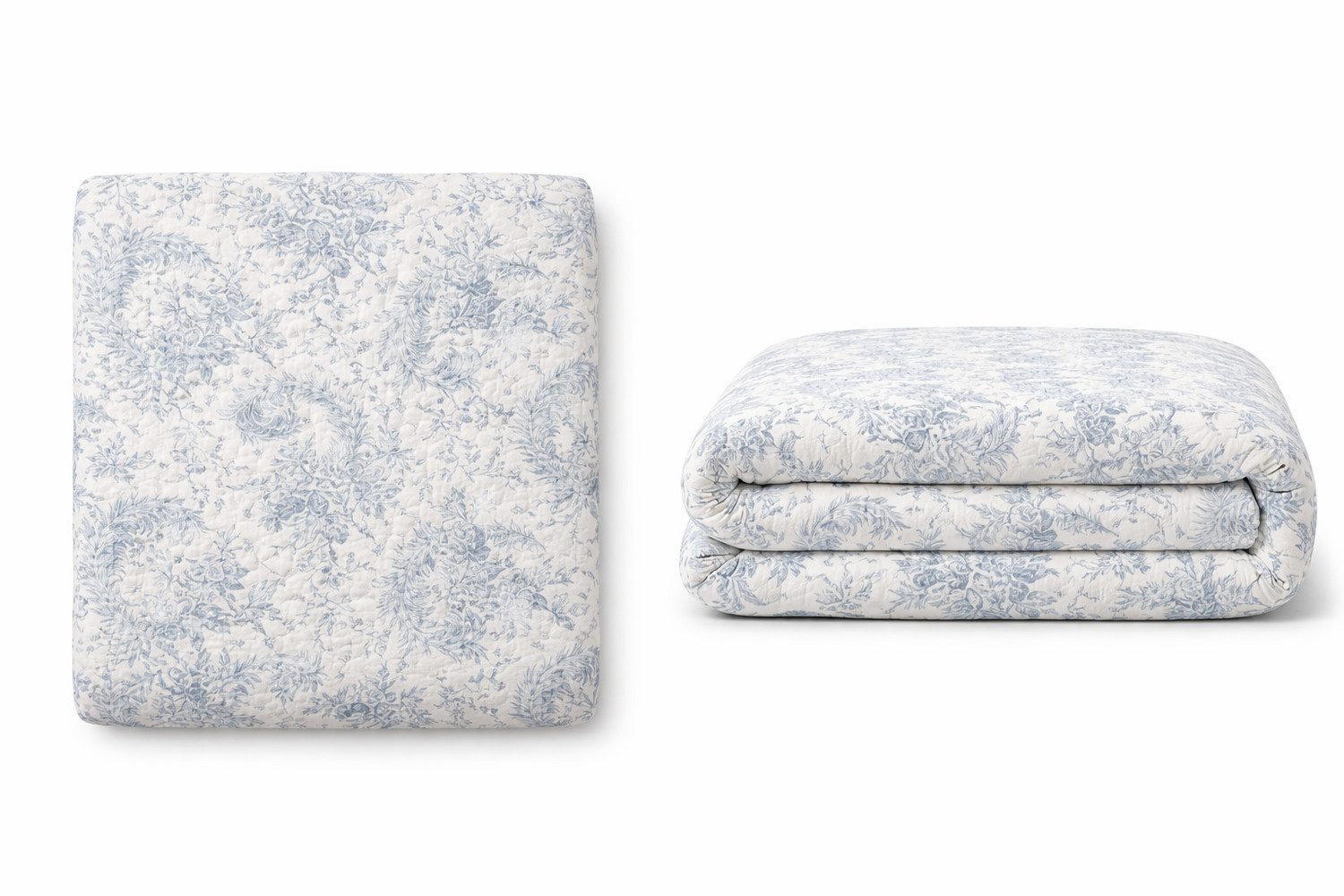 Wohndecke Blue, AU Maison, Quilt-Optik aus Baumwolle 140 × 180 cm