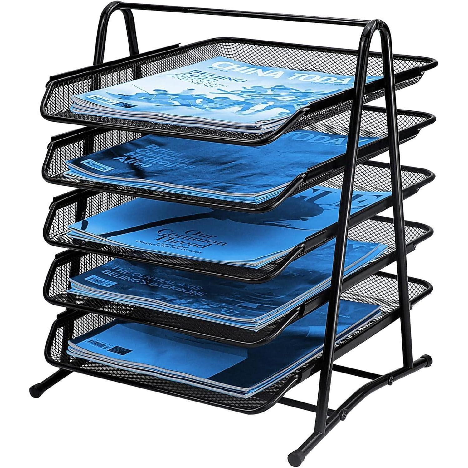 LuxusKollektion Briefablage Briefablage Metall 5-Tier Organizer Dokumentenablage Papierablage