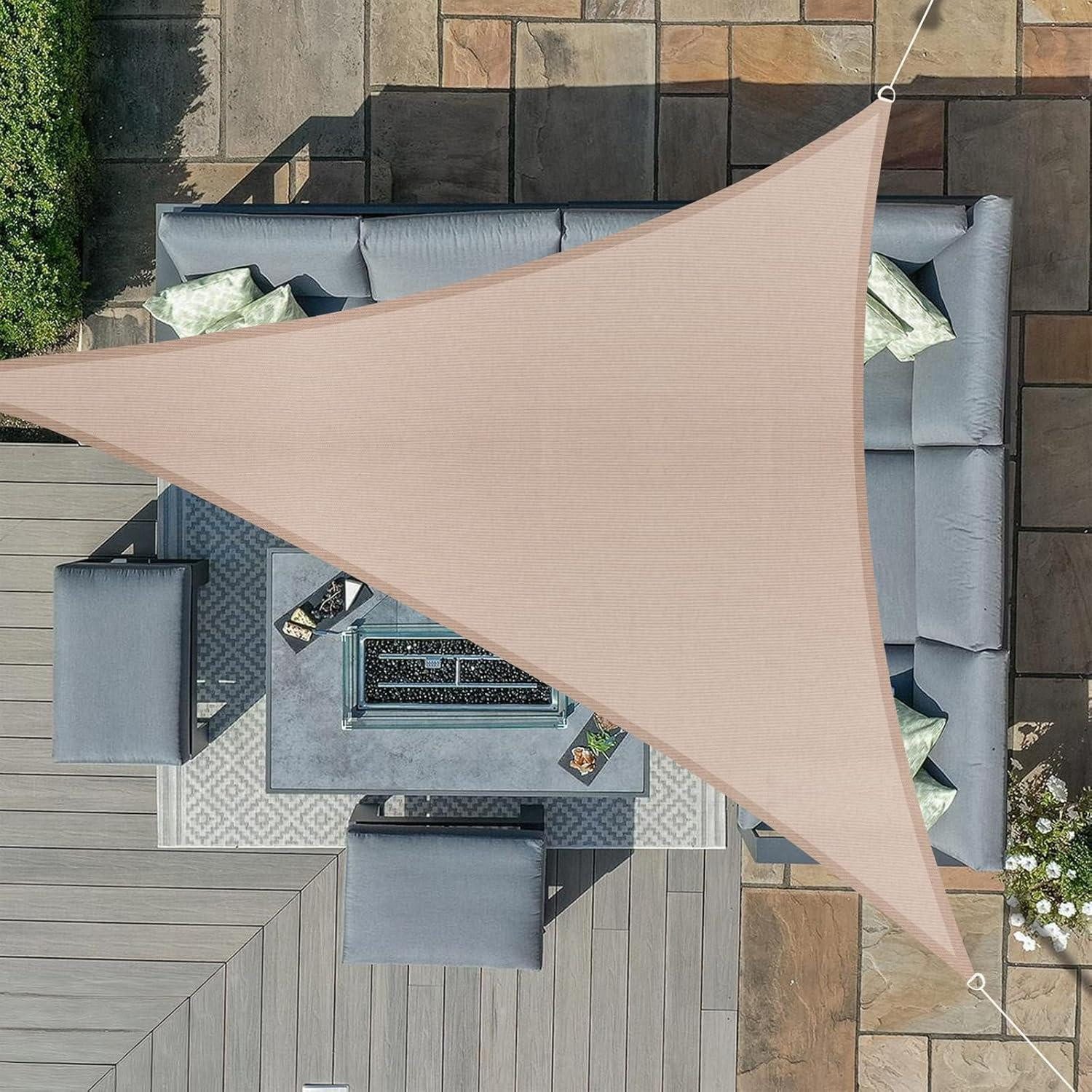 LuxusKollektion Sonnensegel Sonnensegel Dreieckig Wasserdicht Taupe 95 UV Schutz 3.6x3.6x3.6 Taupe