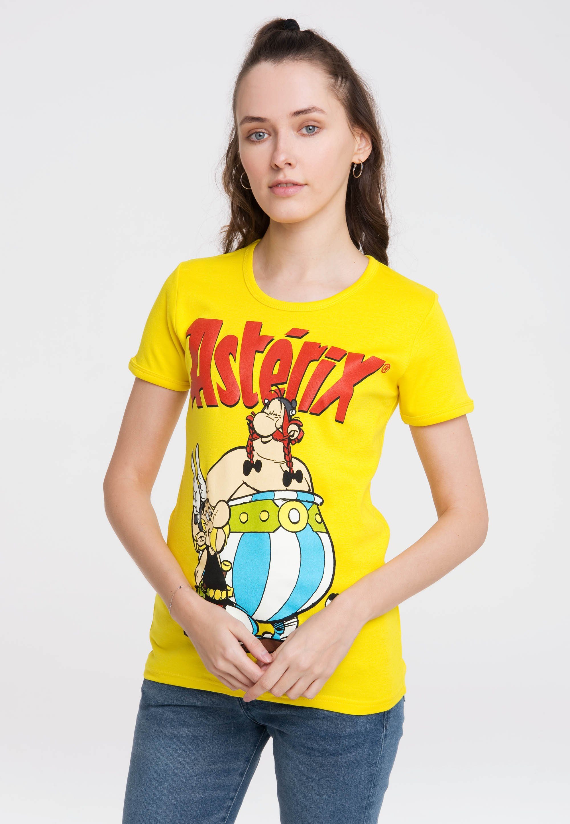 Gallier Asterix LOGOSHIRT mit der T-Shirt Originaldesign lizenziertem