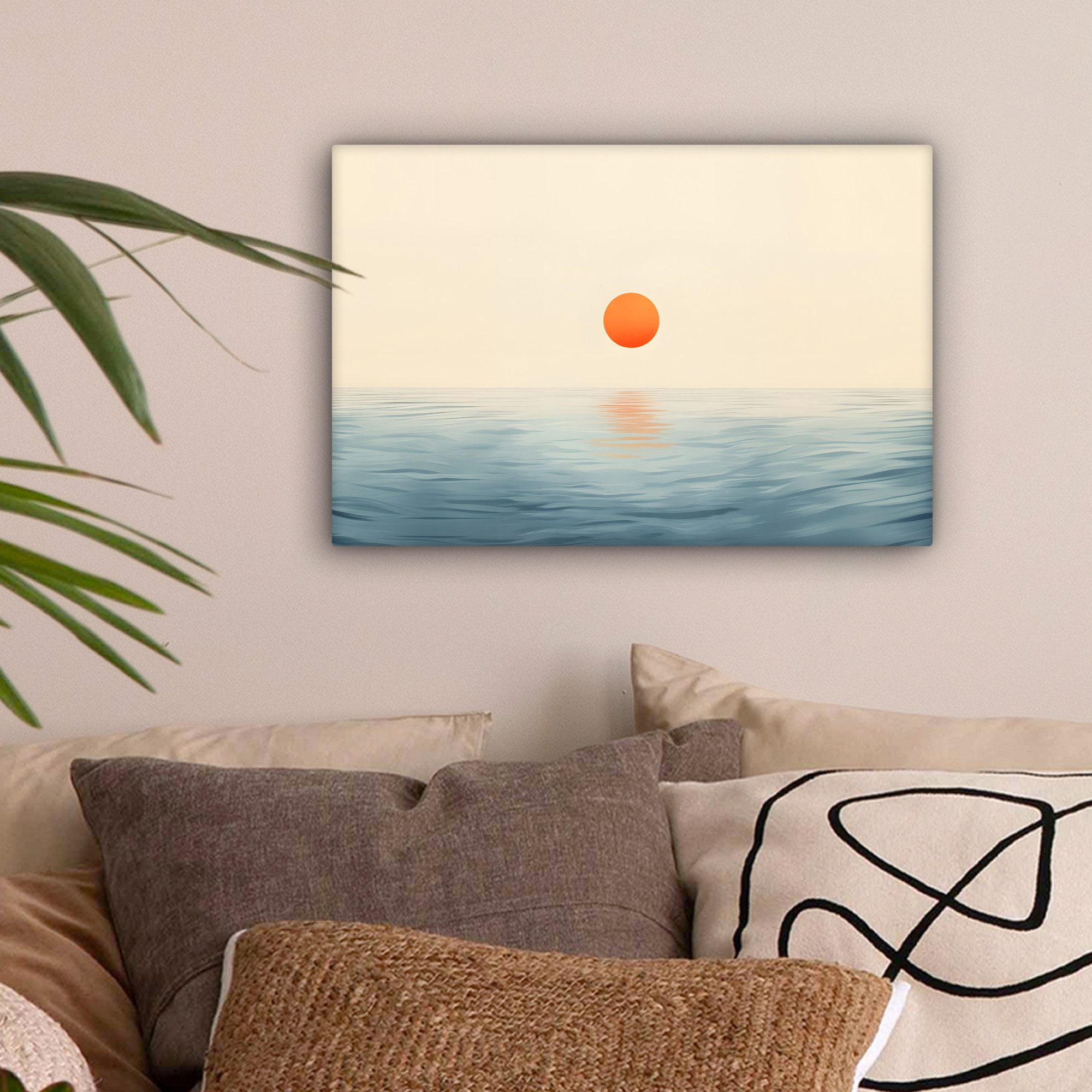 OneMillionCanvasses® Leinwandbild Sonne - Orange - günstig online kaufen
