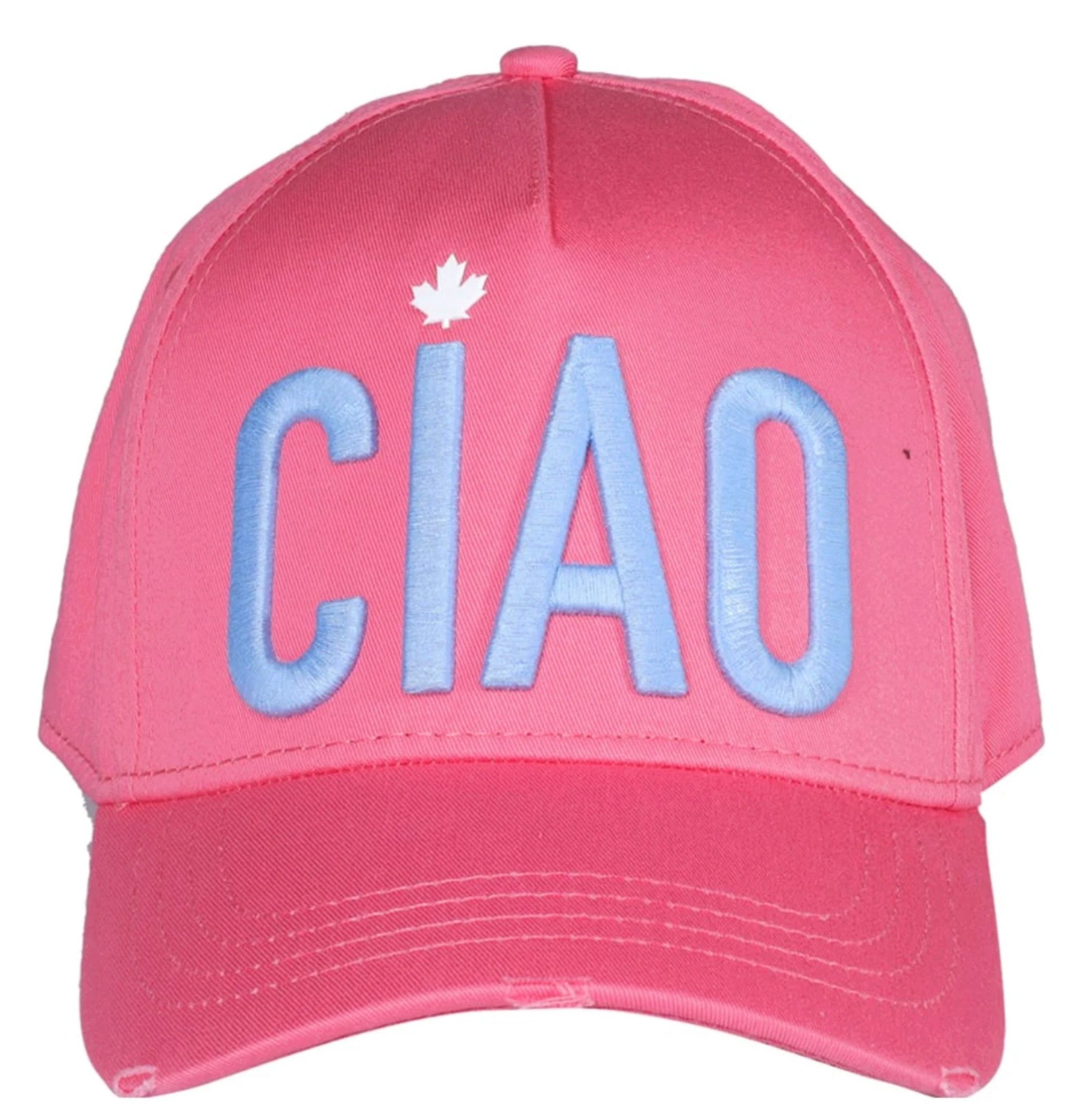 Dsquared2 Baseball Cap Baseballcap Ciao Pink Icon Baseball Kappe Unisex CIAO“ in großflächiger, hellblauer 3D-Stickerei