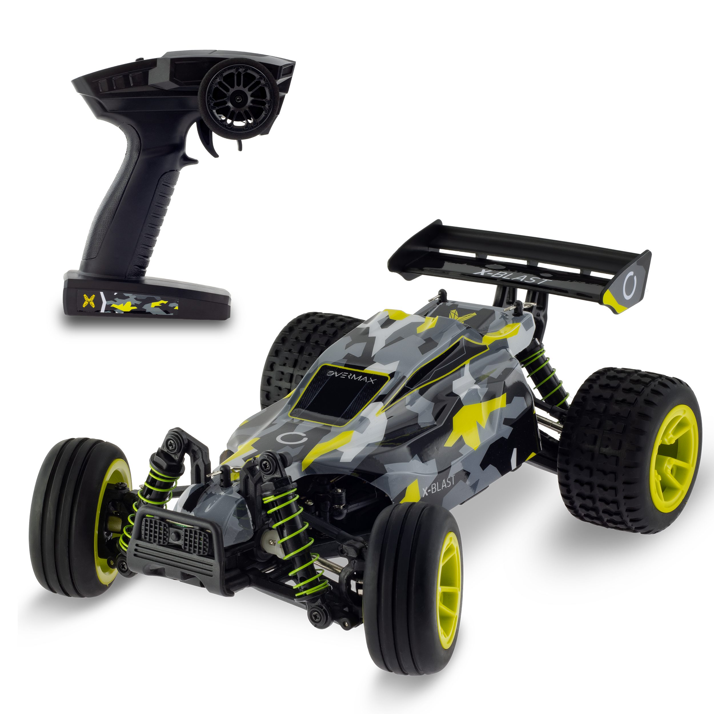 Overmax RC-Auto X-BLAST (Set, Komplettset ohne Batterien für den Controller), 45km/h 4x4-Metallantrieb 100m TÜV