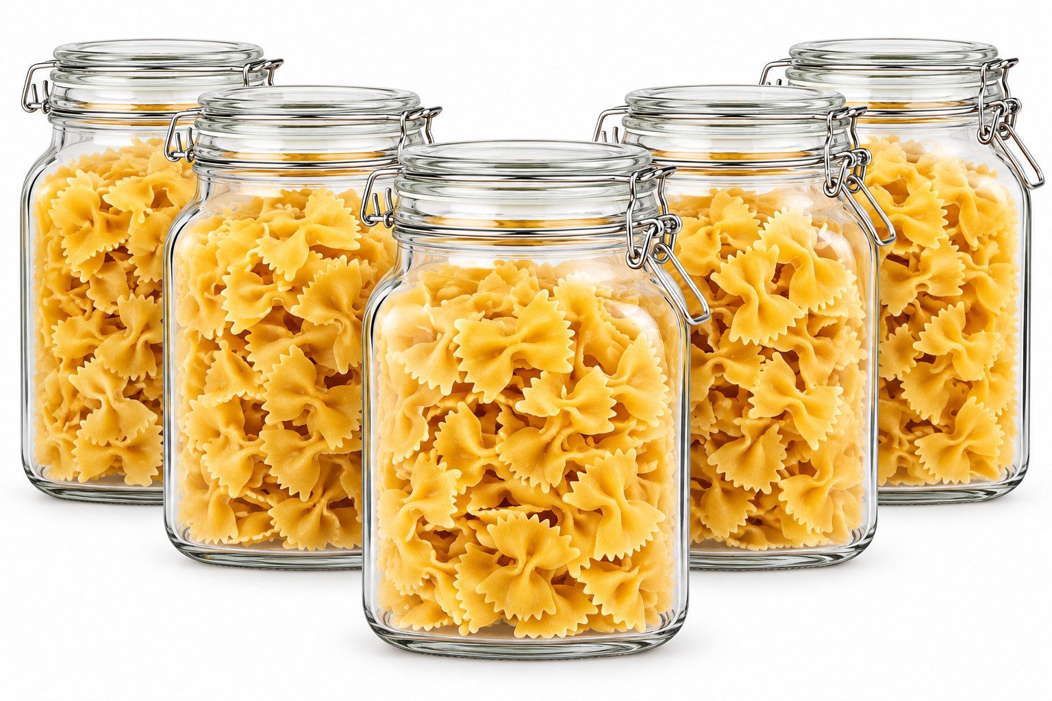 Sendez Einmachglas 6x1L Bügelverschluss +10 Etiketten, Stift, 6 Dichtung, Glas, (6-tlg)