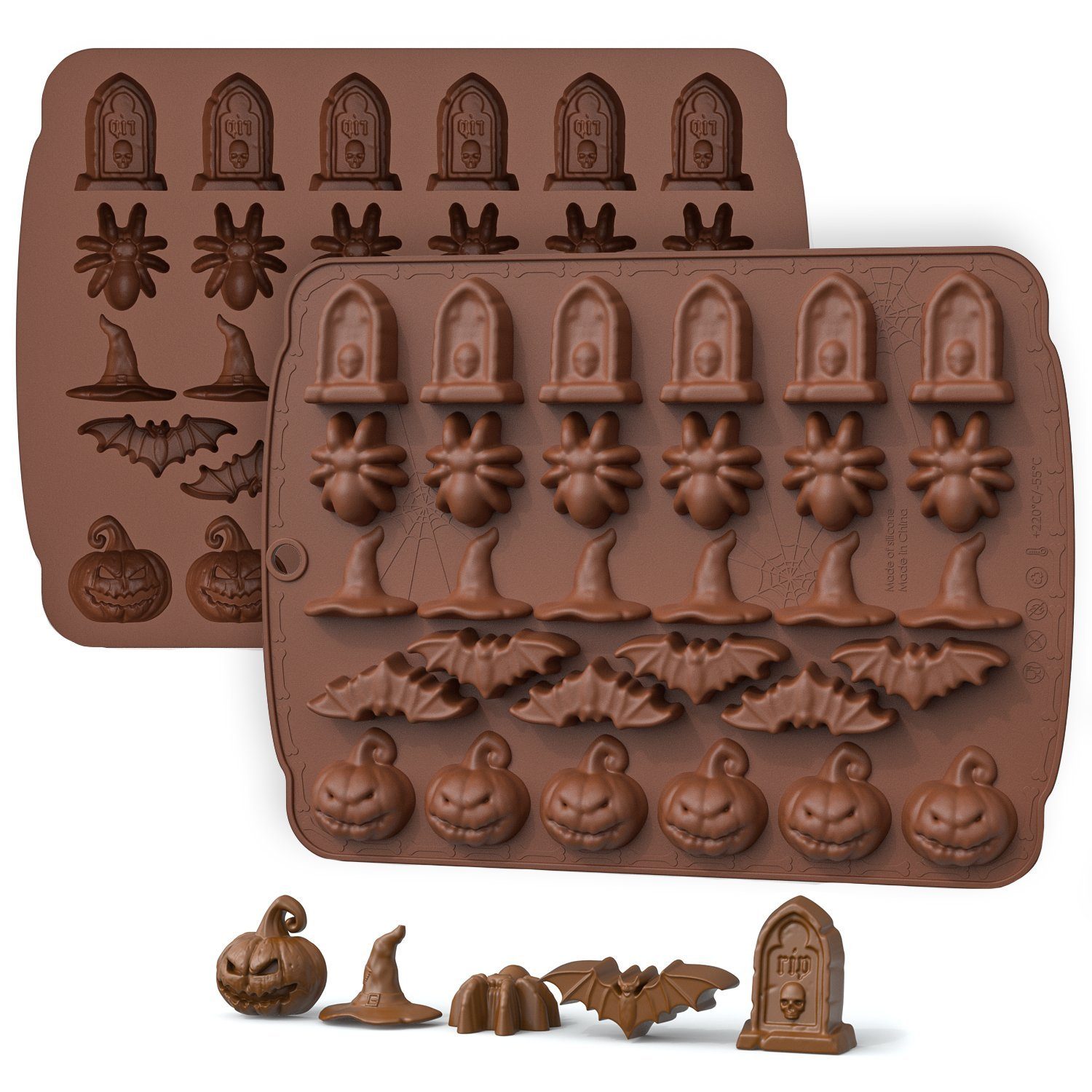 Metamorph Backform Mini Halloween Silikonform - Schoko Gummibärchen, Schoko Gummibärchen