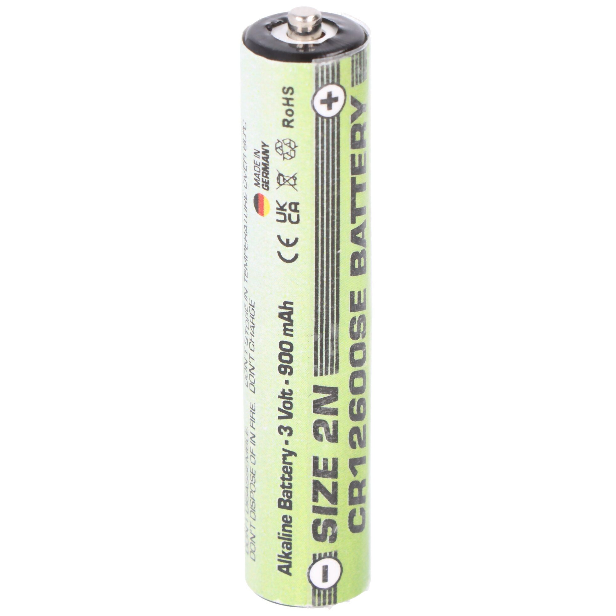 AccuCell Ersatzbatterie passend für Sanyo Batterie CR12600SE Size 2N, FDK CR12 Batterie, (3,0 V)