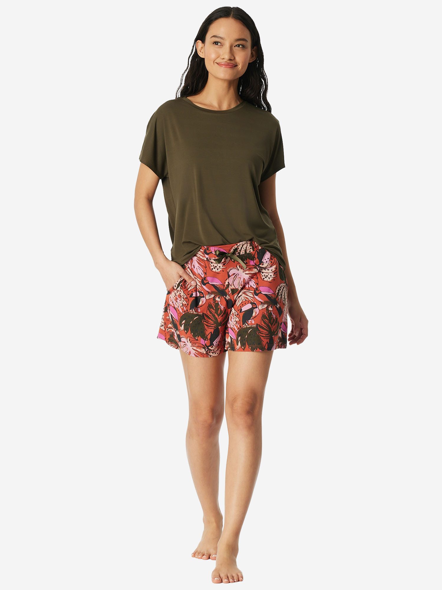 Schiesser Pyjamahose Mix Relax Schlafhose, Nacht Hose, Loungehose
