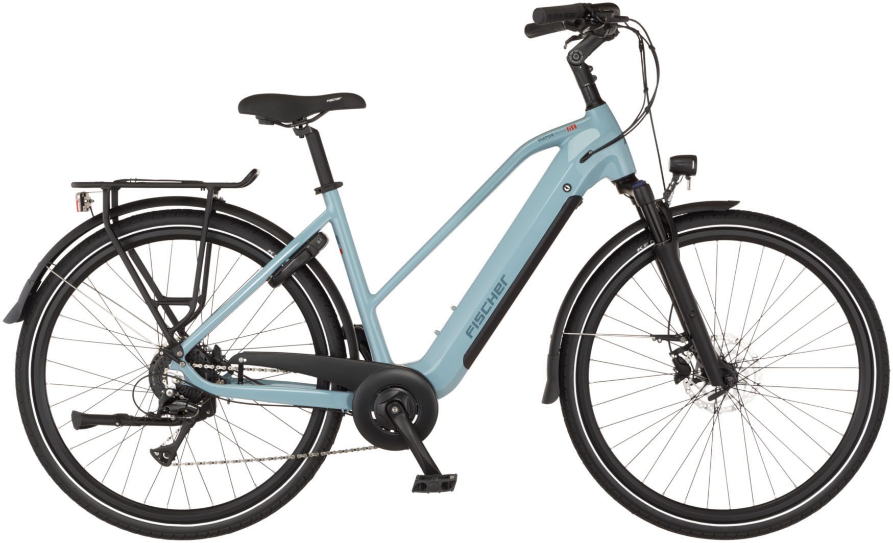FISCHER Fahrrad E-Bike Trekkingrad VIATOR MOVE 01 474 T, 8 Gang Shimano Acera RD-M3020-8 Schaltwerk, Heckmotor, 474 Wh