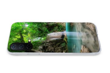 MuchoWow Handyhülle Dschungel - Wasserfall - Pflanzen - Wasser - Natur, Phone Case, Handyhülle OnePlus Nord CE 5G, Silikon, Schutzhülle