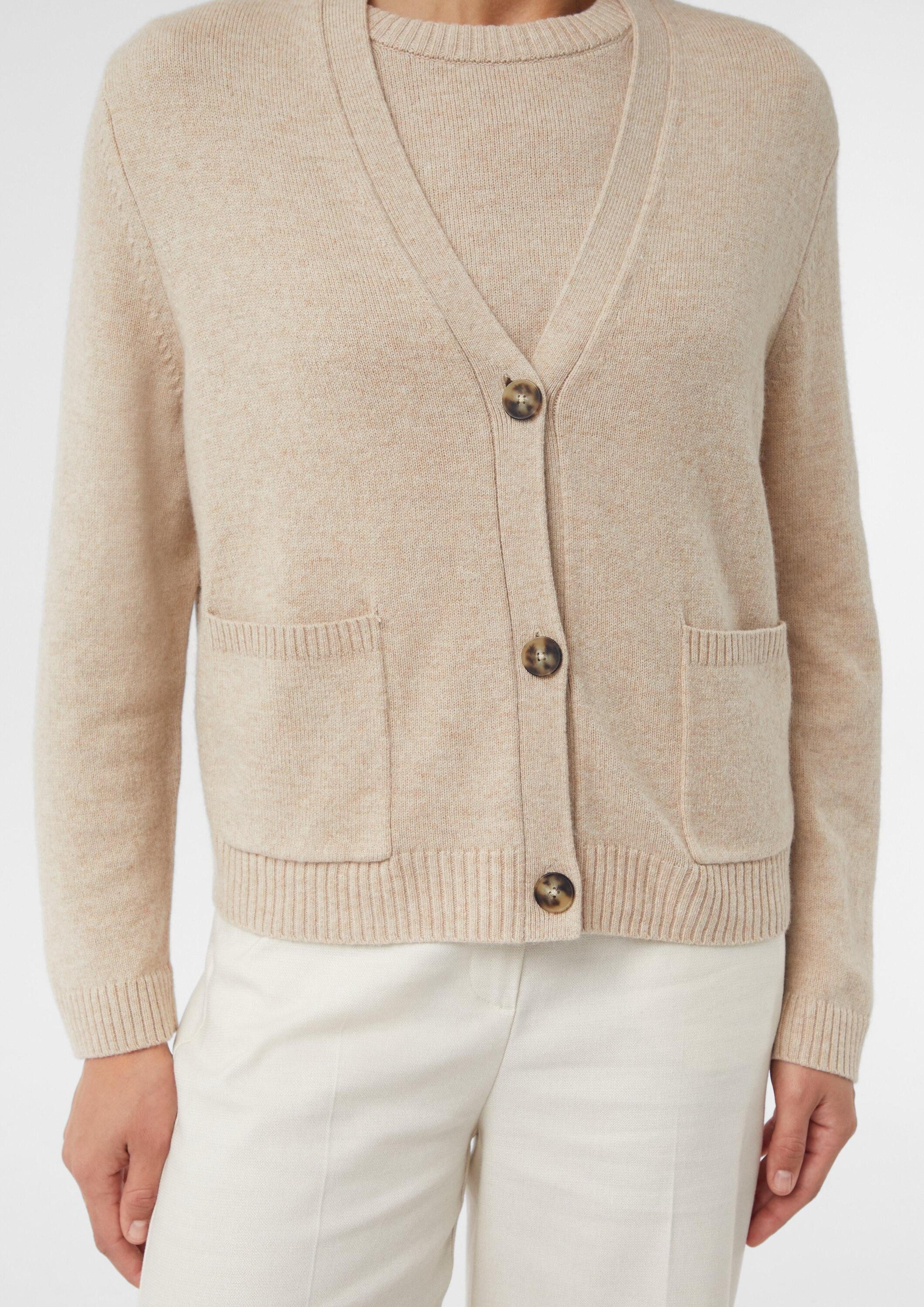 comma Cardigan Strickjacke Strickcardigan im Loose Fit aus Wollmix