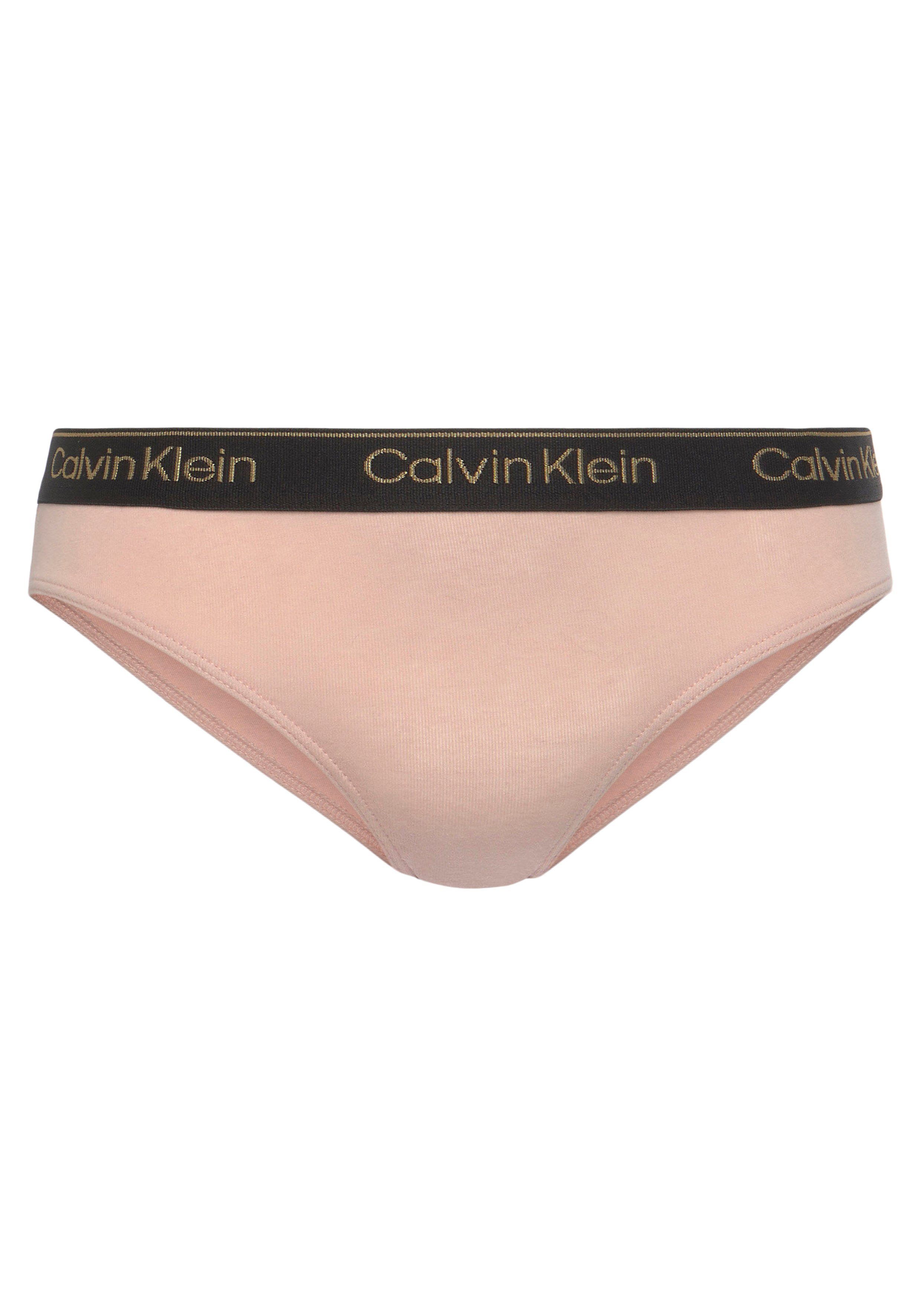 Calvin Klein Underwear sportlichem Aop/Rglare/Spink/Pwhite/Pblack BIKINI 5er-Pack) (Packung, 5-St., Bikinislip Elastikbund mit 5PK