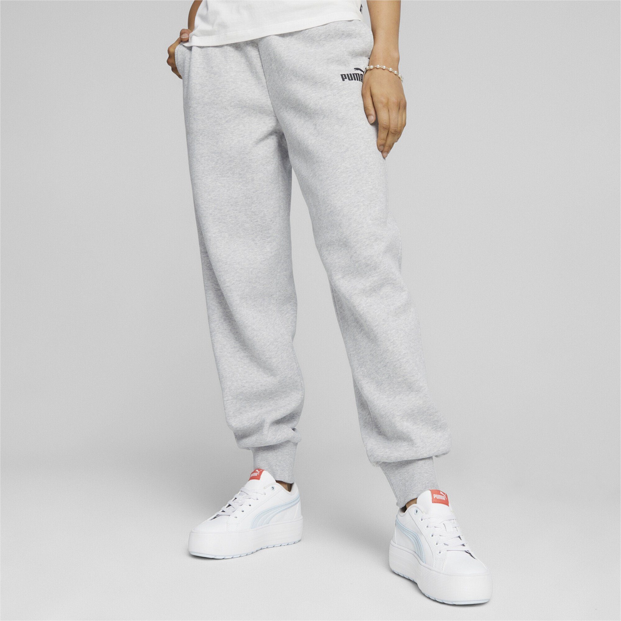 Jogginghose ESS+ Comfort Damen Light Sporthose Gray PUMA Heather