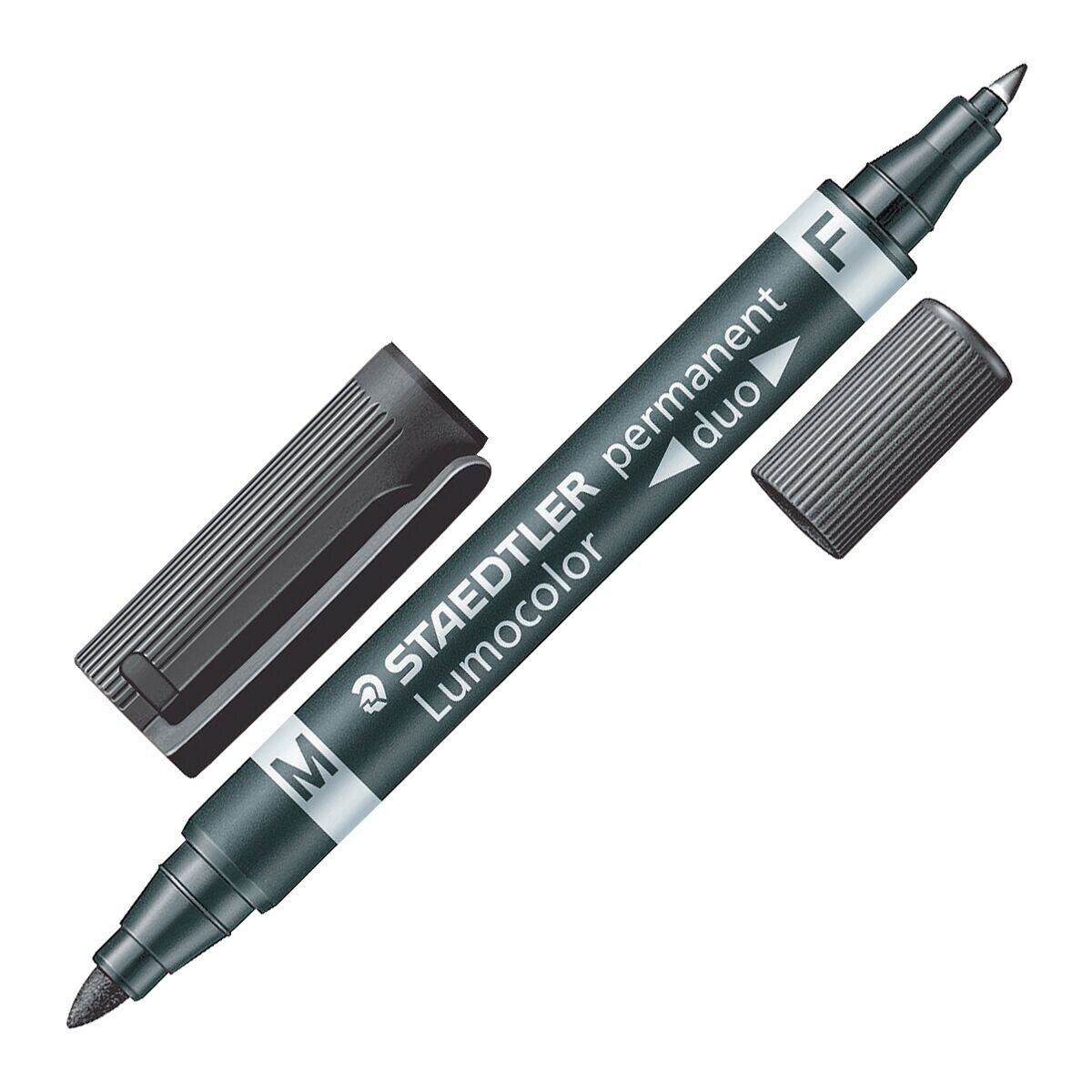 STAEDTLER Permanentmarker Lumocolor permanent duo, (1-tlg), mit zwei unterschiedlichen Strichstärken