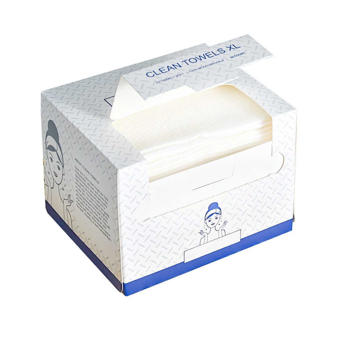 Tekoo Waschlappen Einmal-Gesichtstücher, 3er-Set (150 St) 80g/m², Biologisch Abbaubar, Viskose (Set, 1-St), Extra dick (80 g/m), Doppelseitige Textur, Biologisch abbaubar