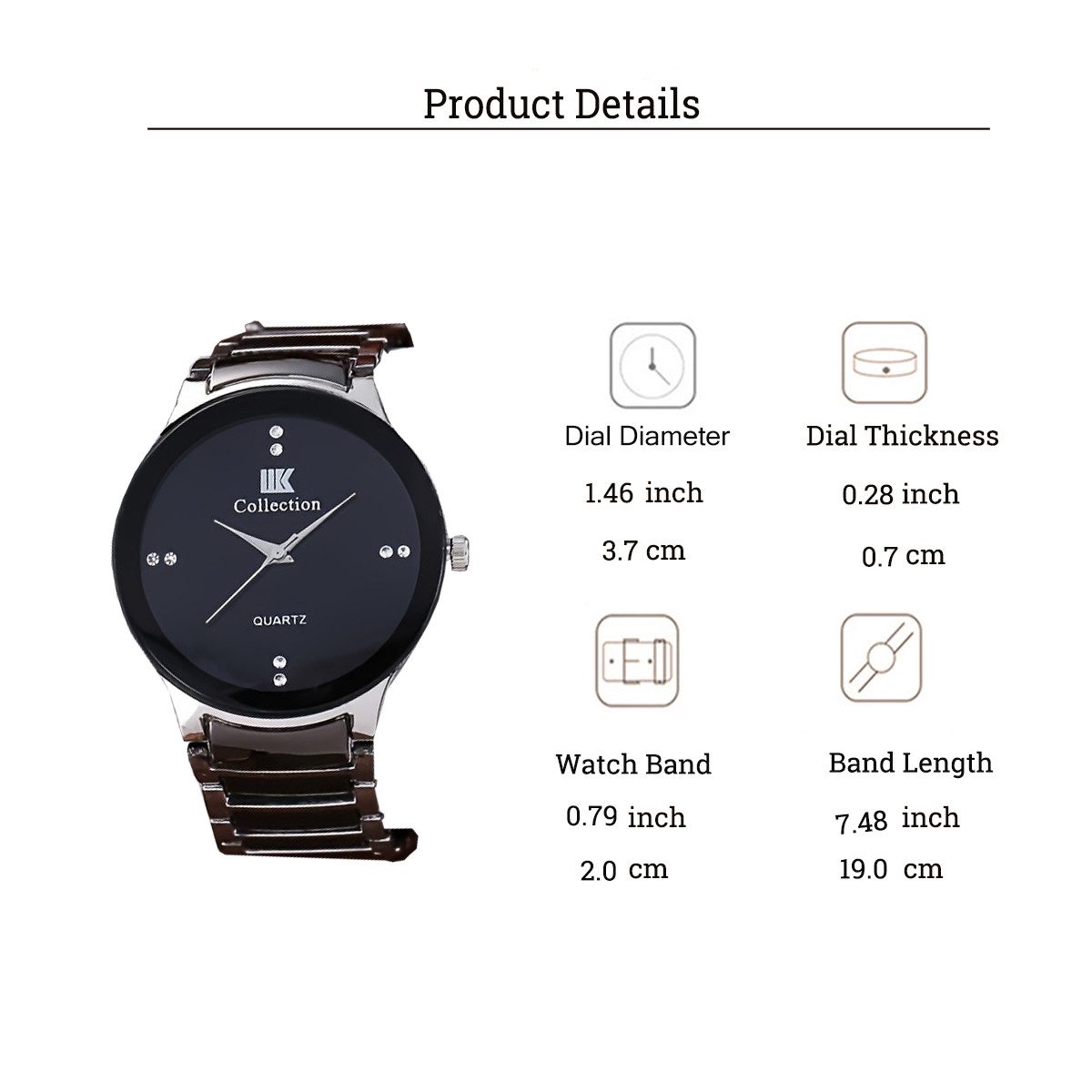 ibettertec Quarzuhr Unisex Analog Quarz Paar Uhr mit Liebesarmband Uhr Chronographen, (EdelstahlBand Männer Damen Uhren Business Schwarz Quarzuhren Hochwertiges Geschenkbox-Set, Valentinstagsgeschenke,Weihnachtsgeschenke,Vatertagsgeschenke,Muttertagsgeschenke, Geburtstagsgeschenke, 4-tlg)