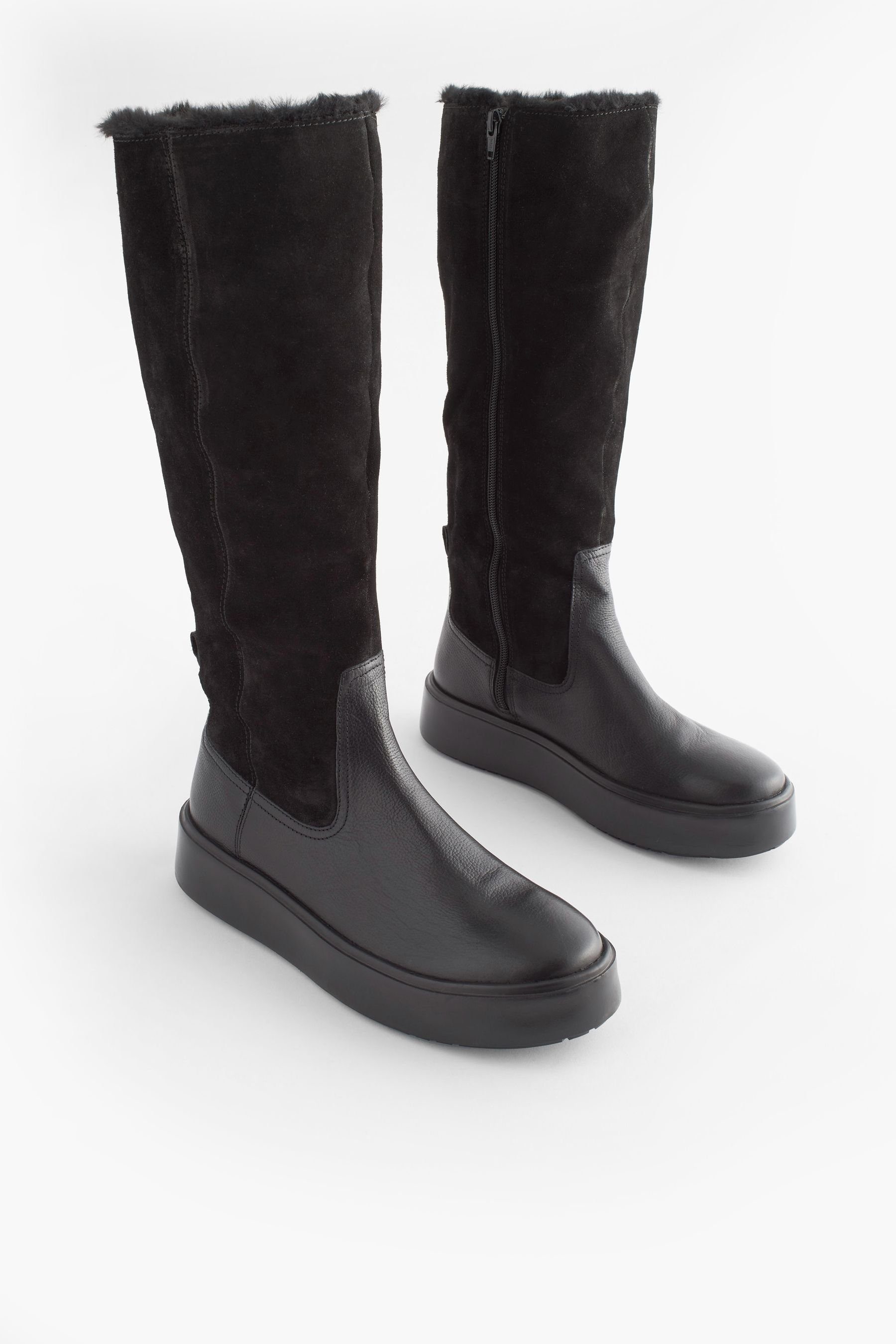Next Forever Comfort® Kniehohe Kunstfellstiefel Stiefel (1-tlg)