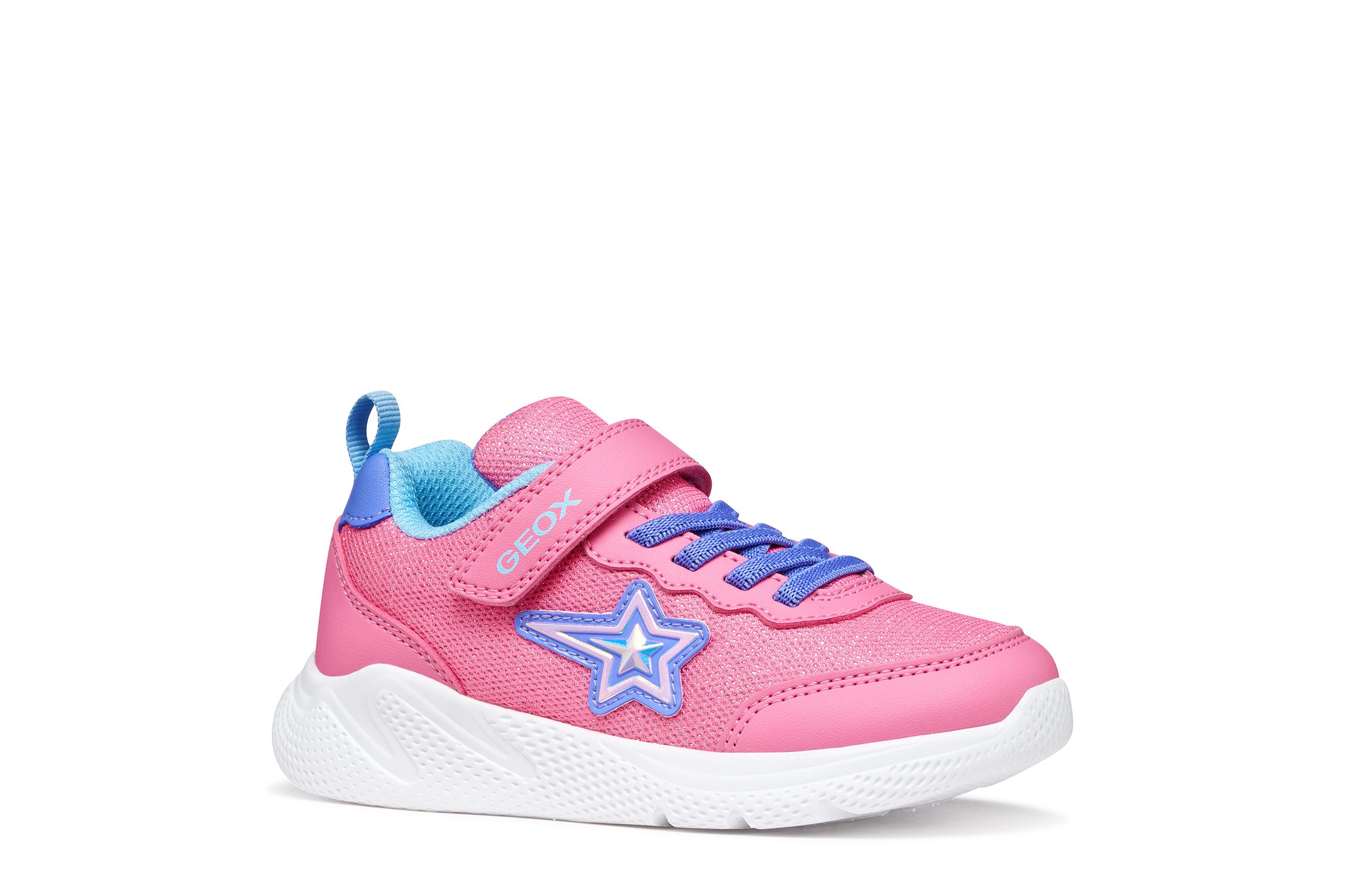 Geox J SPRINTYE GIRL Sneaker Slipper mit schönen Glitzerdetails, Größenschablone zum Download