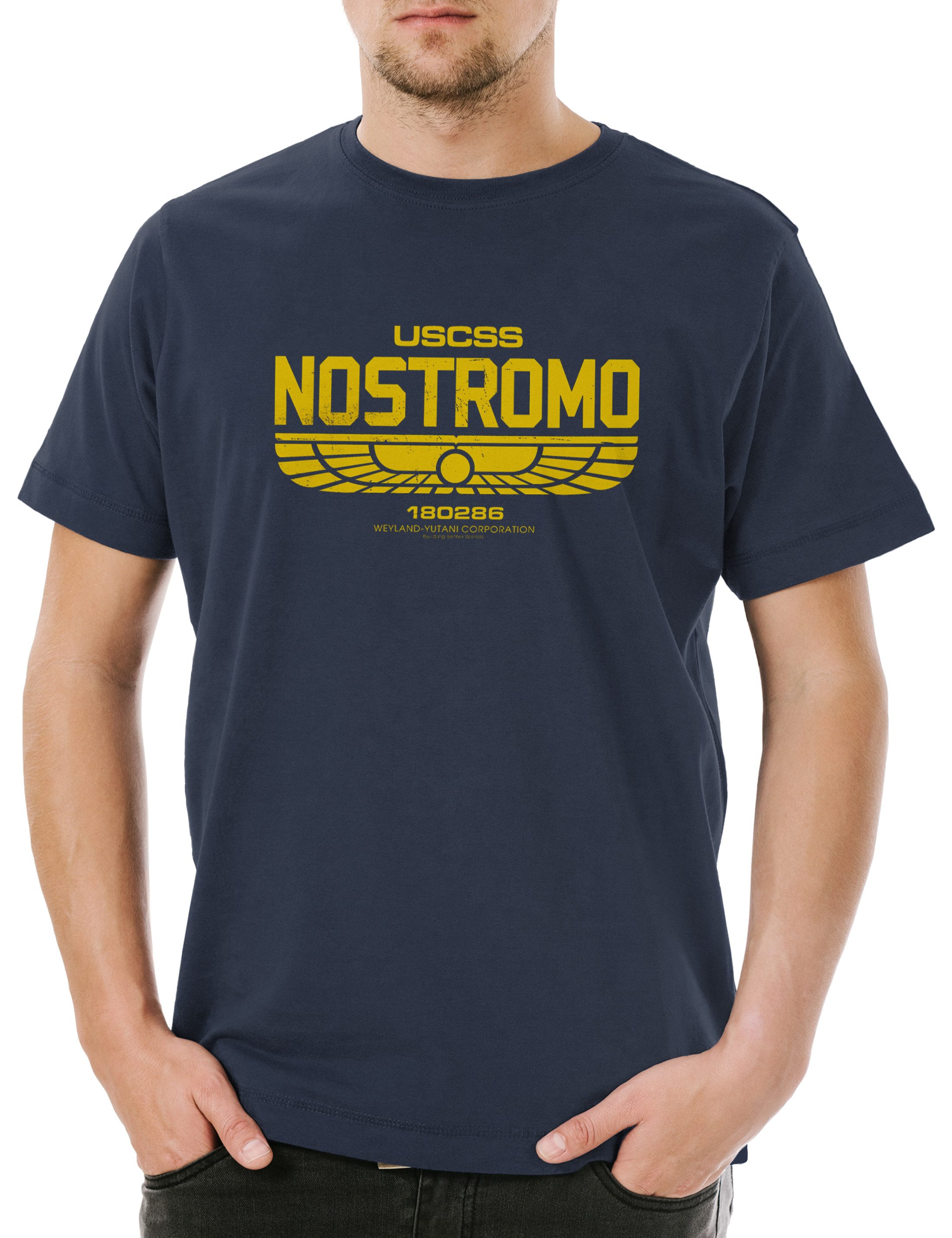 Print-Shirt USCSS Nostromo 4 Herren T-Shirt Alien Prometheus Nostromo Weyland
