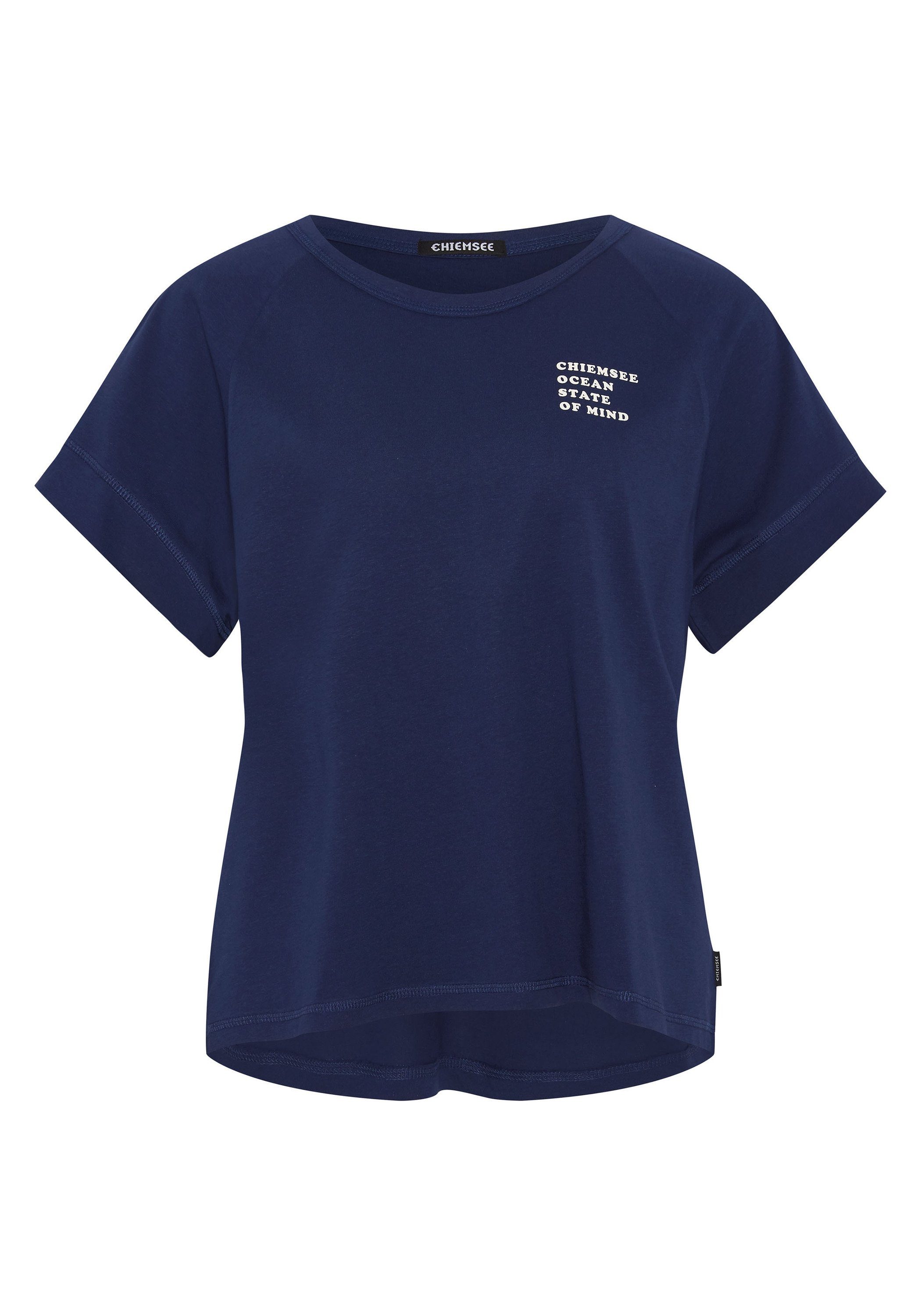 19-3933 Shirt 1 Medieval Blue Print-Shirt in Vintage-Optik Chiemsee