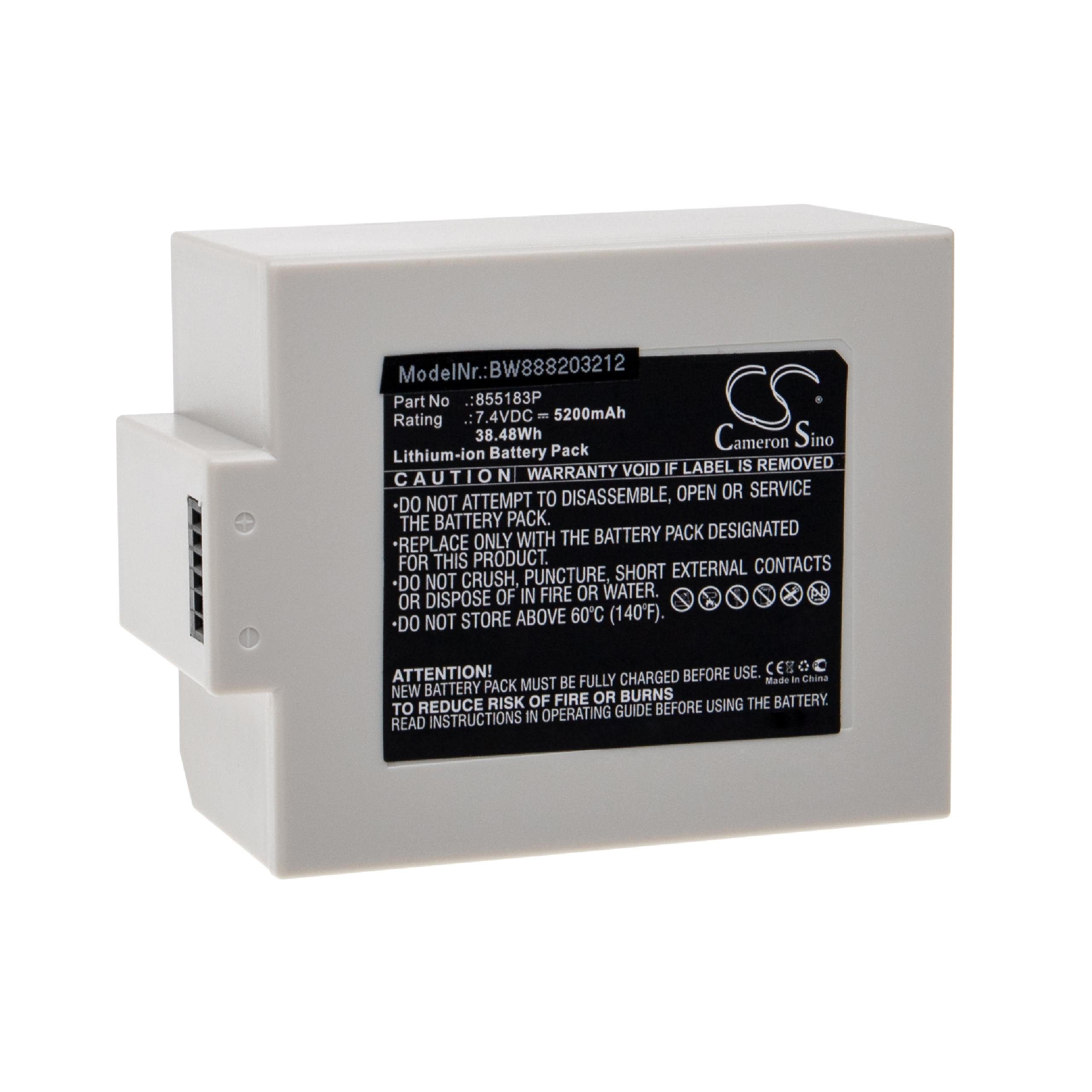 vhbw kompatibel mit Contec CMS8000 Akku Li-Ion 5200 mAh (7,4 V)