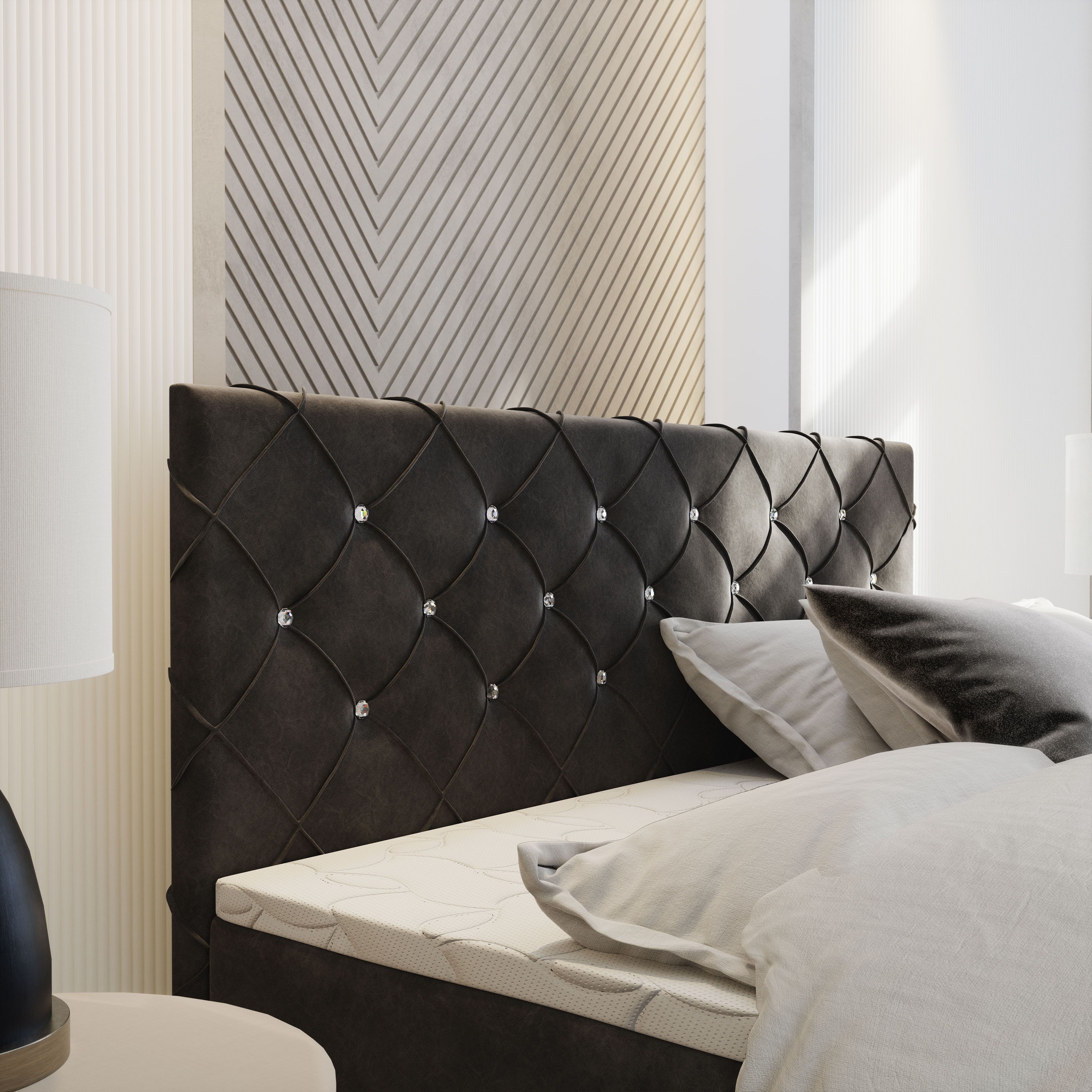 Masseno Boxbett RIVA 140x200 cm mit Bonell Matratze und Topper