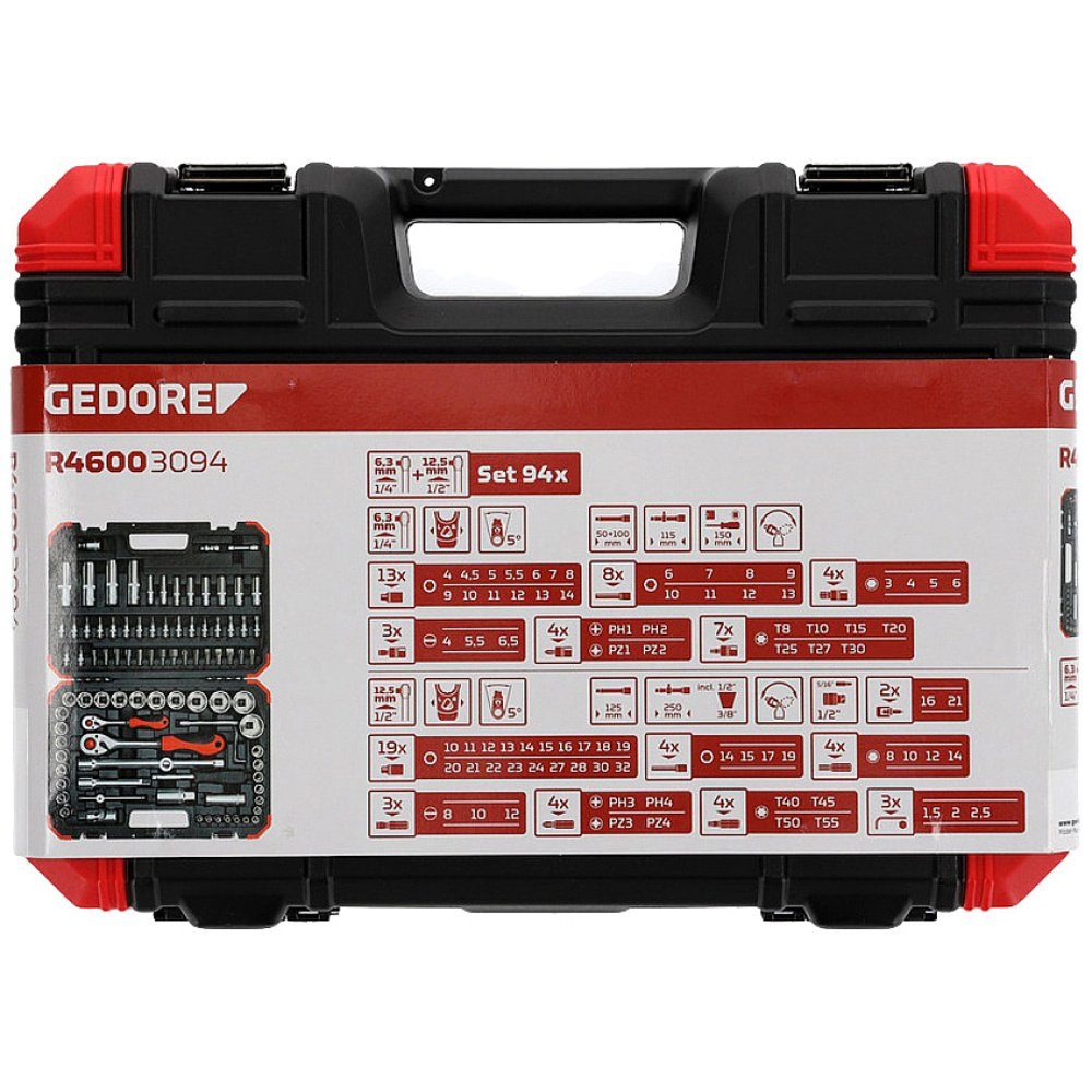 Gedore Red Steckschlüssel Gedore RED R46003094 Steckschlüsselsatz 94teilig 3300057 – Bild 3 von 5