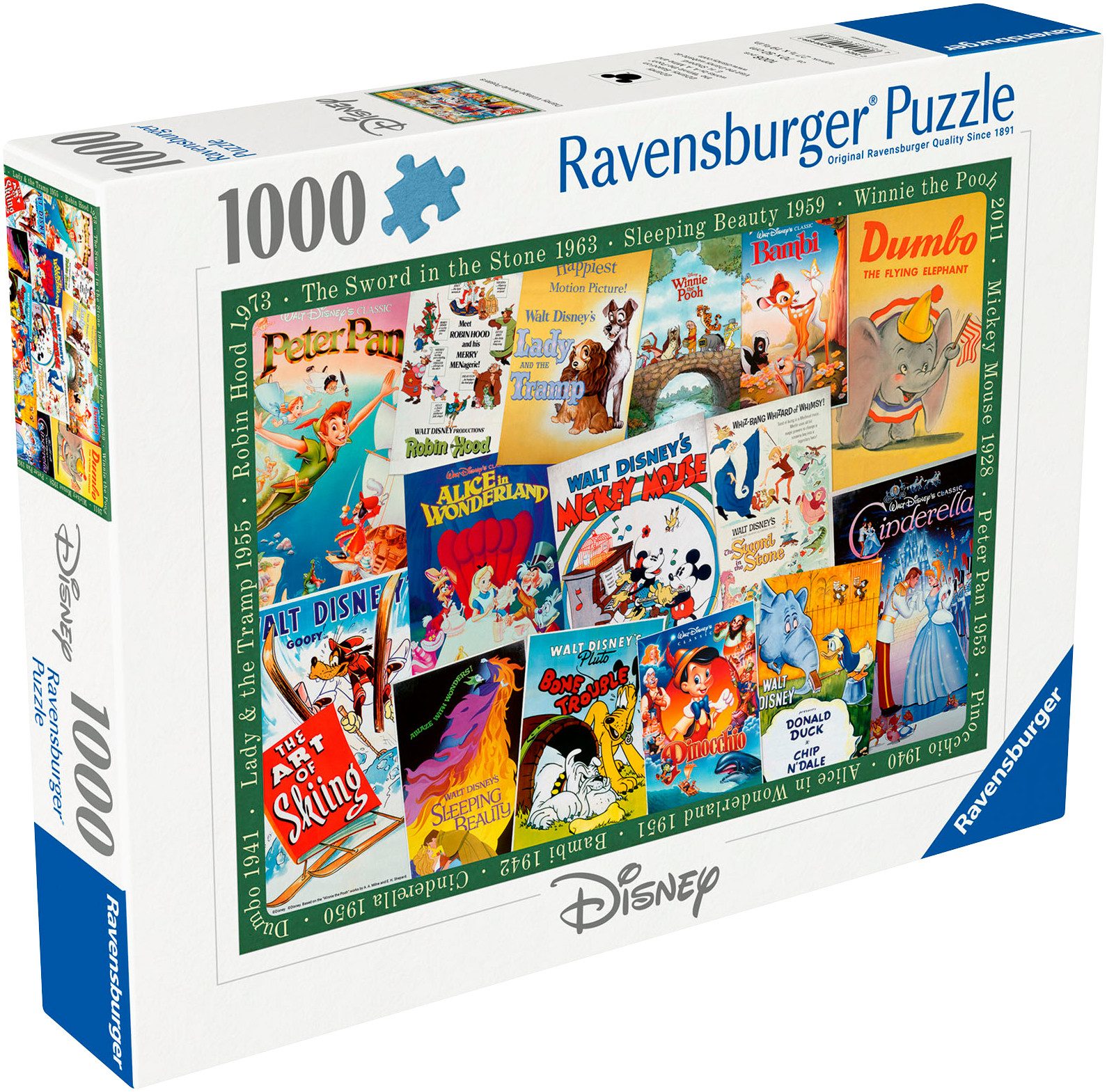 Ravensburger Puzzle Disney Classics, Vintage Movie Poster, 1000 Puzzleteile günstig online kaufen
