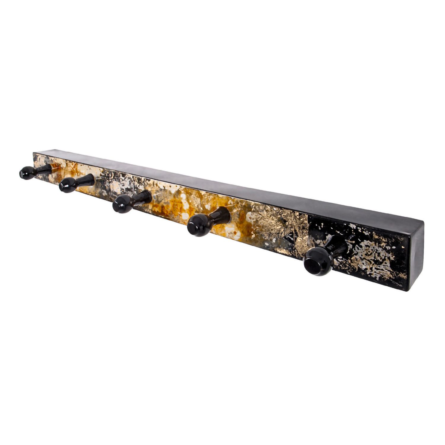 HAKU Garderobenleiste HAKU Möbel Garderobenleiste - schwarz-gold - H. 11cm x B. 75cm (1 Stück)