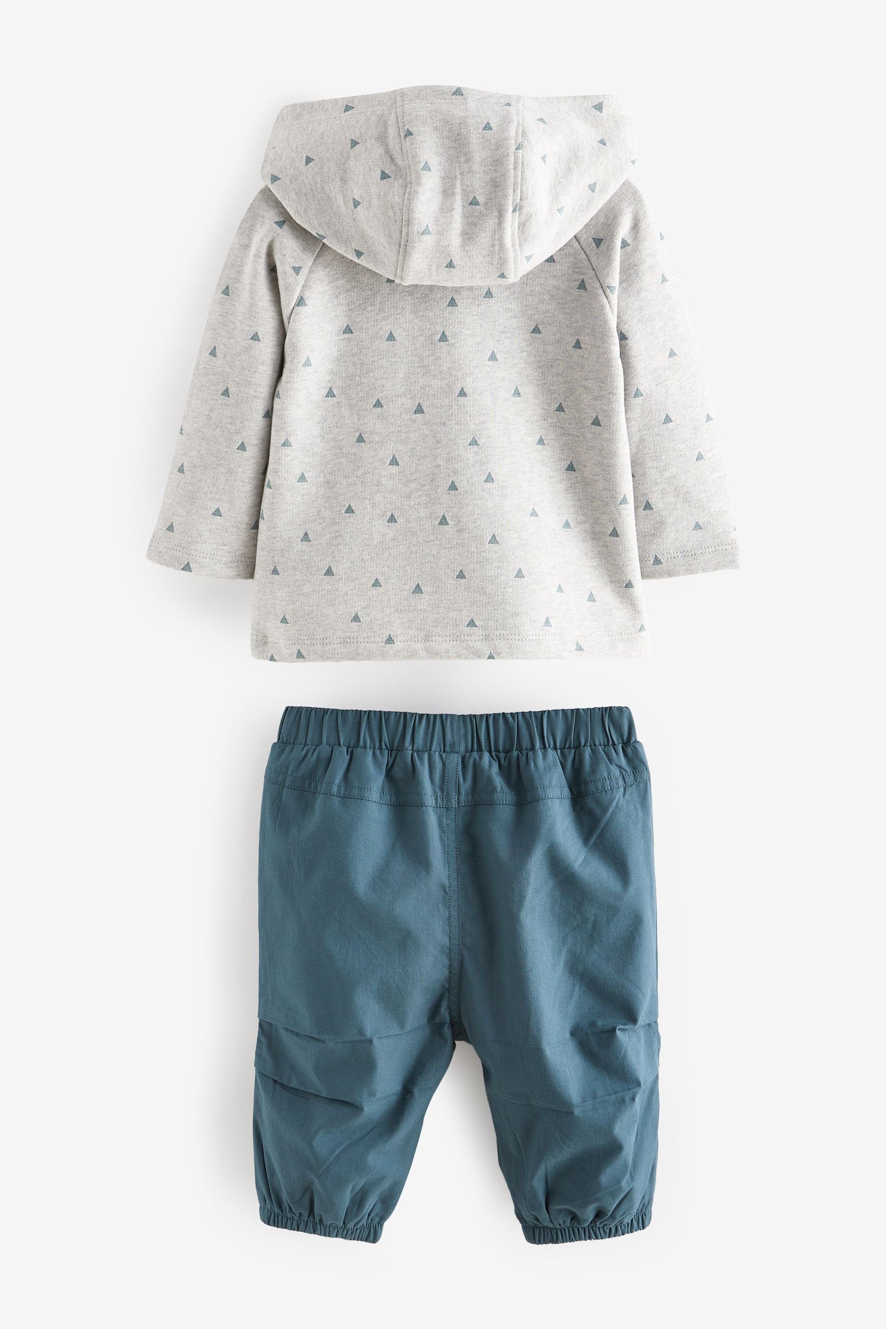 T-Shirt Sweatanzug Kapuzenjacke, Next und Baby-Set: Jogginghose (3-tlg)