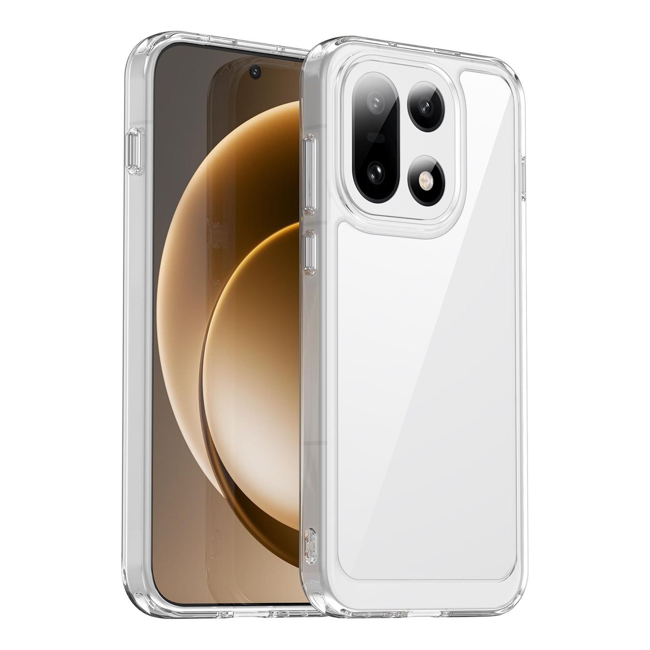 Wigento Handyhülle Für OnePlus 15 Colorful TPU Acryl Hybrid Schutz Hülle Transparent, Colorful Series Hybrid Schutzhülle