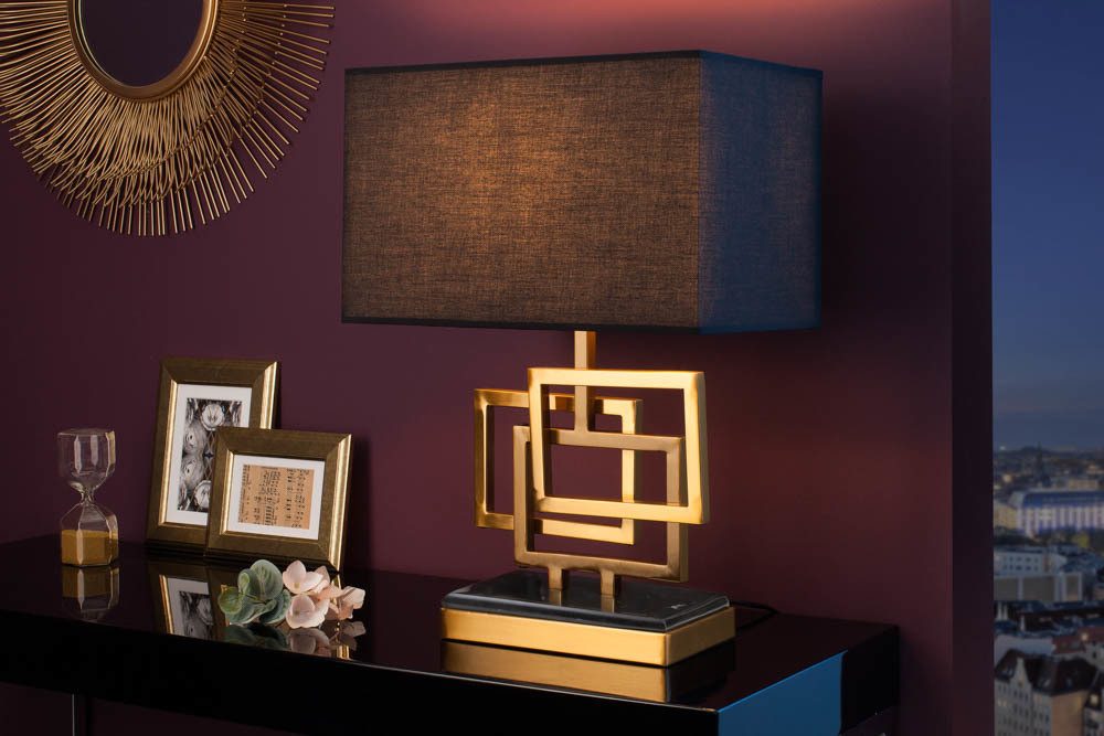 riess-ambiente Tischleuchte ATLANTIS 56cm gold, ohne Leuchtmittel, Modern Design