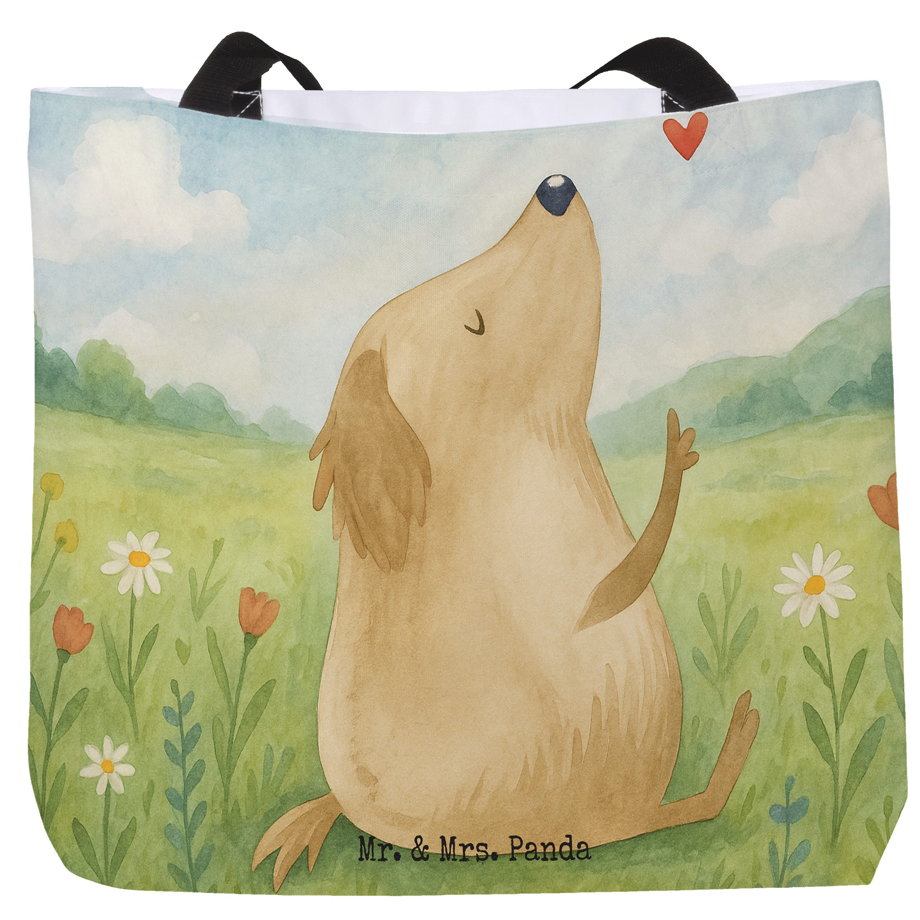 Shopper Hund Liebe Design, Tote Bag, Weiß, Laptoptasche, Hunde, Herz, Sprüche