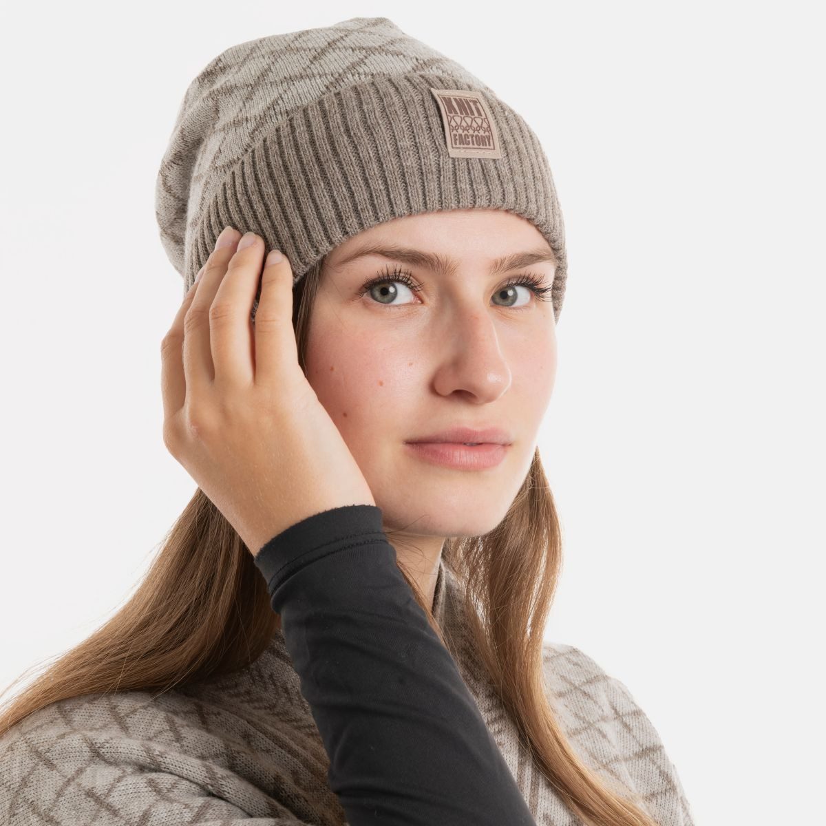 Knit Factory Strickmütze Dusk Mütze Marron/Iced Clay (1-St) Mütze Strickmüt günstig online kaufen