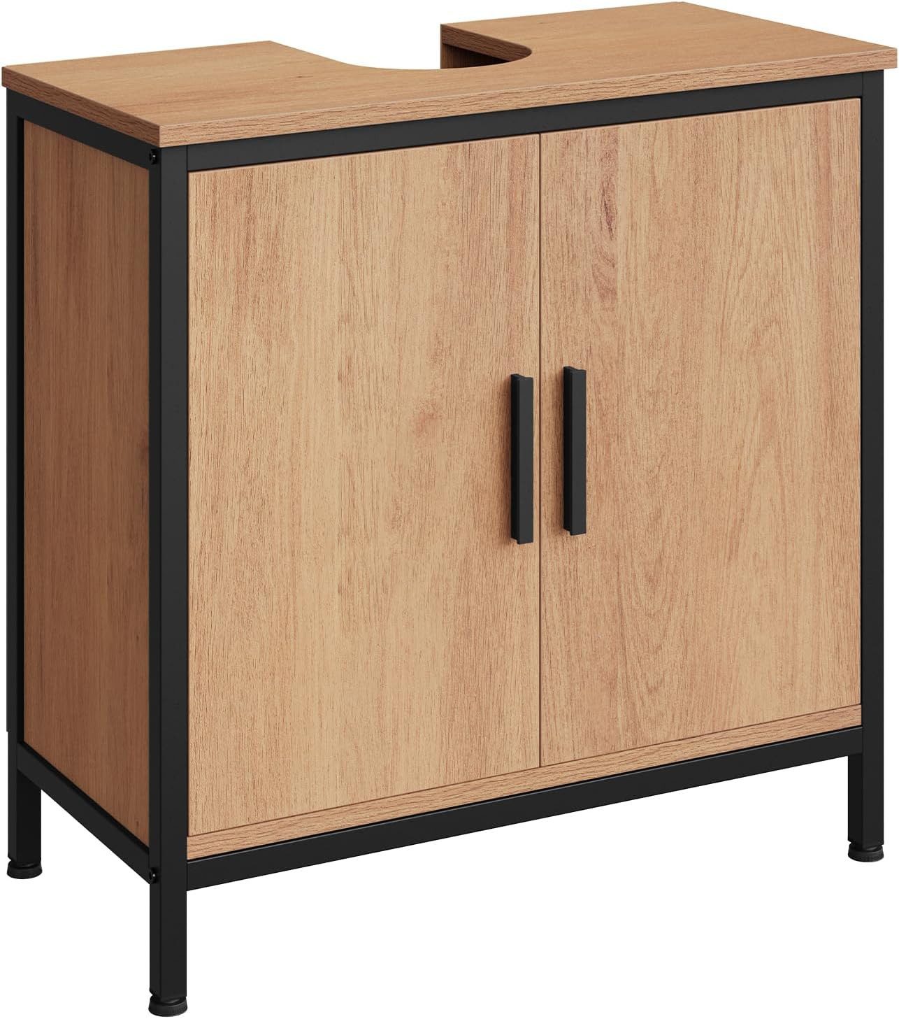 EUGAD Waschbeckenunterschrank (1-St) 60x60x30 cm aus Holzwerkstoff Metall