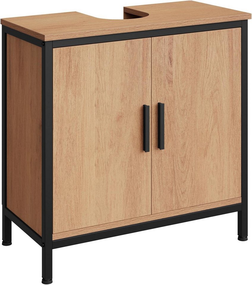 EUGAD Waschbeckenunterschrank (1-St) 60x60x30 cm aus Holzwerkstoff Metall