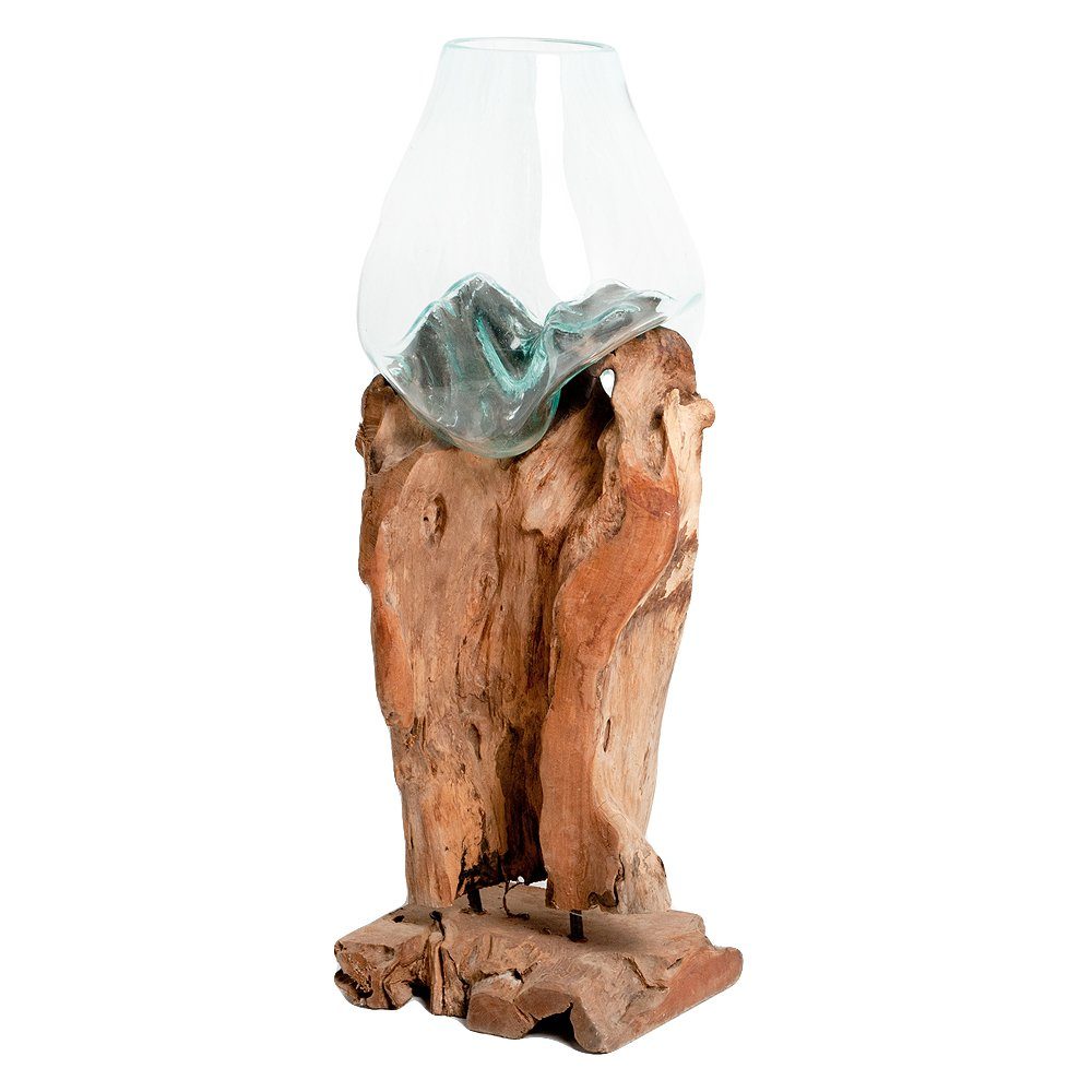 LebensWohnArt Dekoobjekt Aussergewöhnliches Deko-Objekt DROP-UNO ca. H70cm Teak Unikat