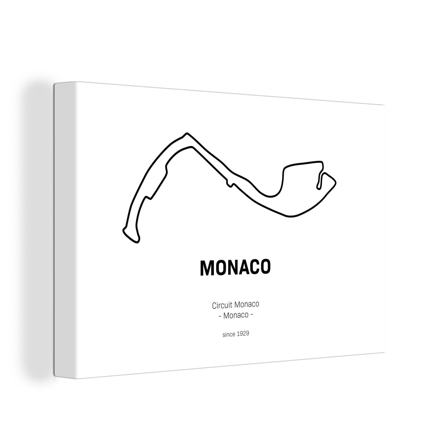 OneMillionCanvasses® Leinwandbild F1 - Rennstrecke - Monaco, (1 St), Wandbild Leinwandbilder, Aufhängefertig, Wanddeko, 30x20 cm