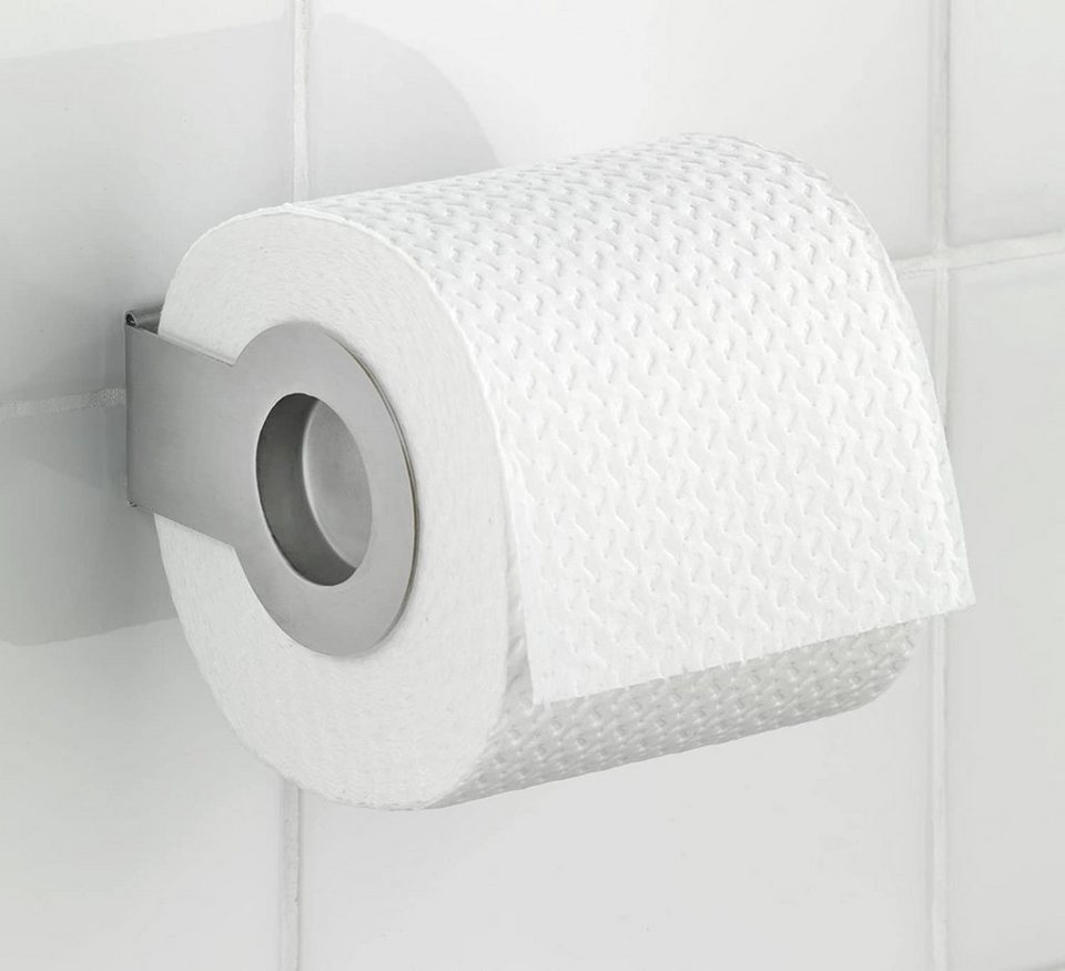 WENKO Toilettenpapierhalter, Toilettenpapierhalter Cerri Edelstahl,  Edelstahl rostfrei, Matt