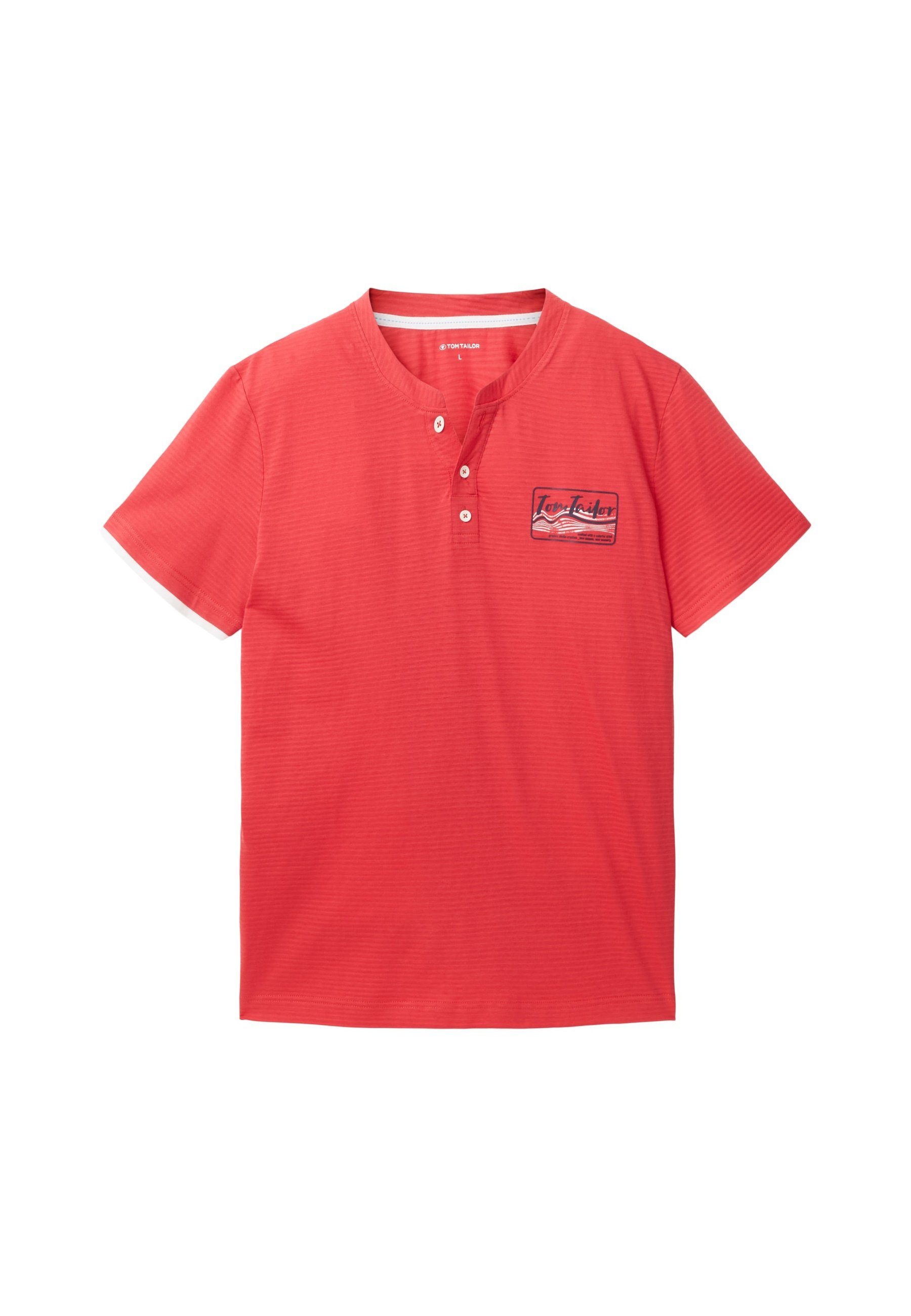 TOM TAILOR Henleyshirt T-Shirt Kurzarmshirt Henley günstig online kaufen
