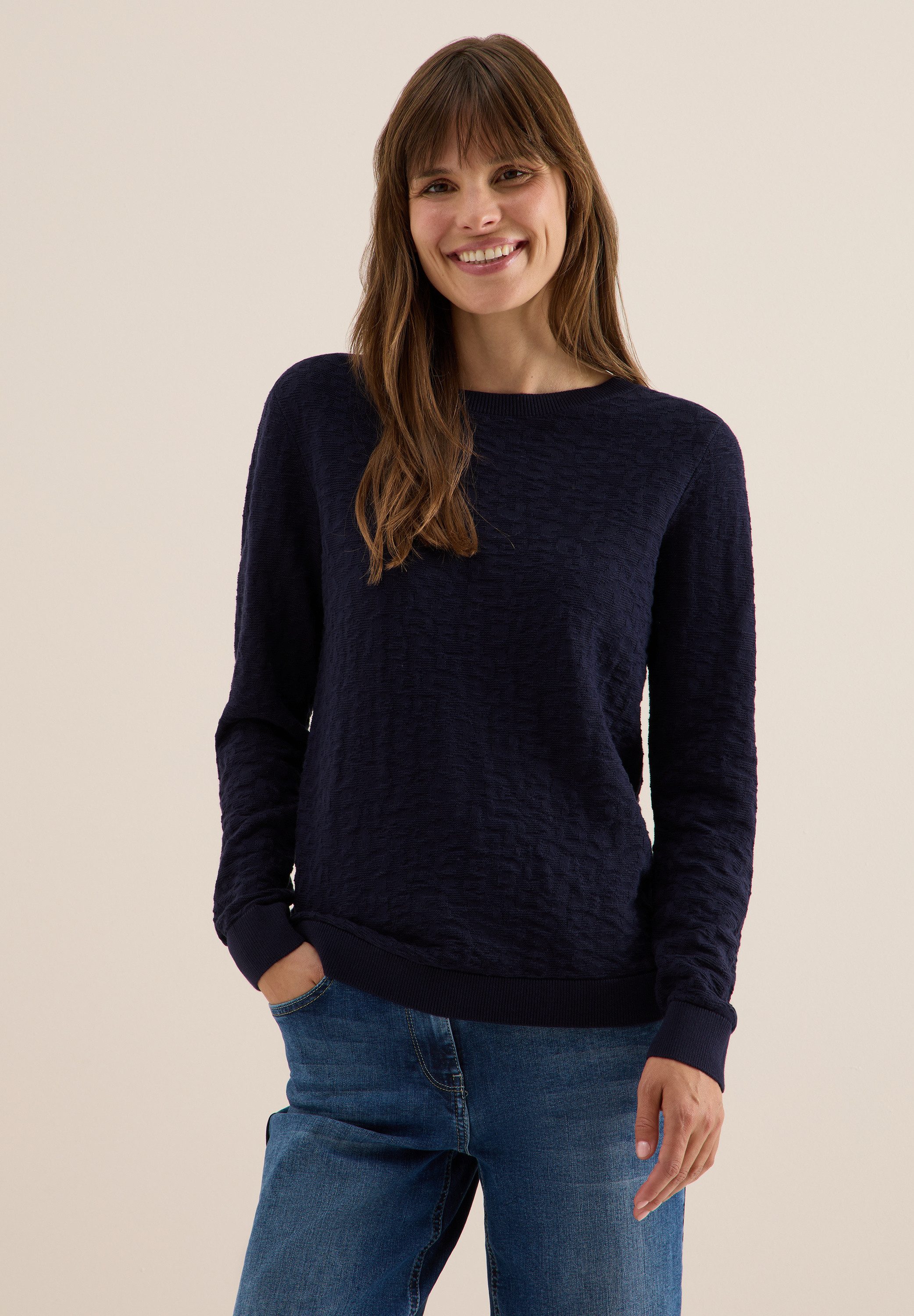 CECIL Strickpullover aus reiner Baumwolle günstig online kaufen