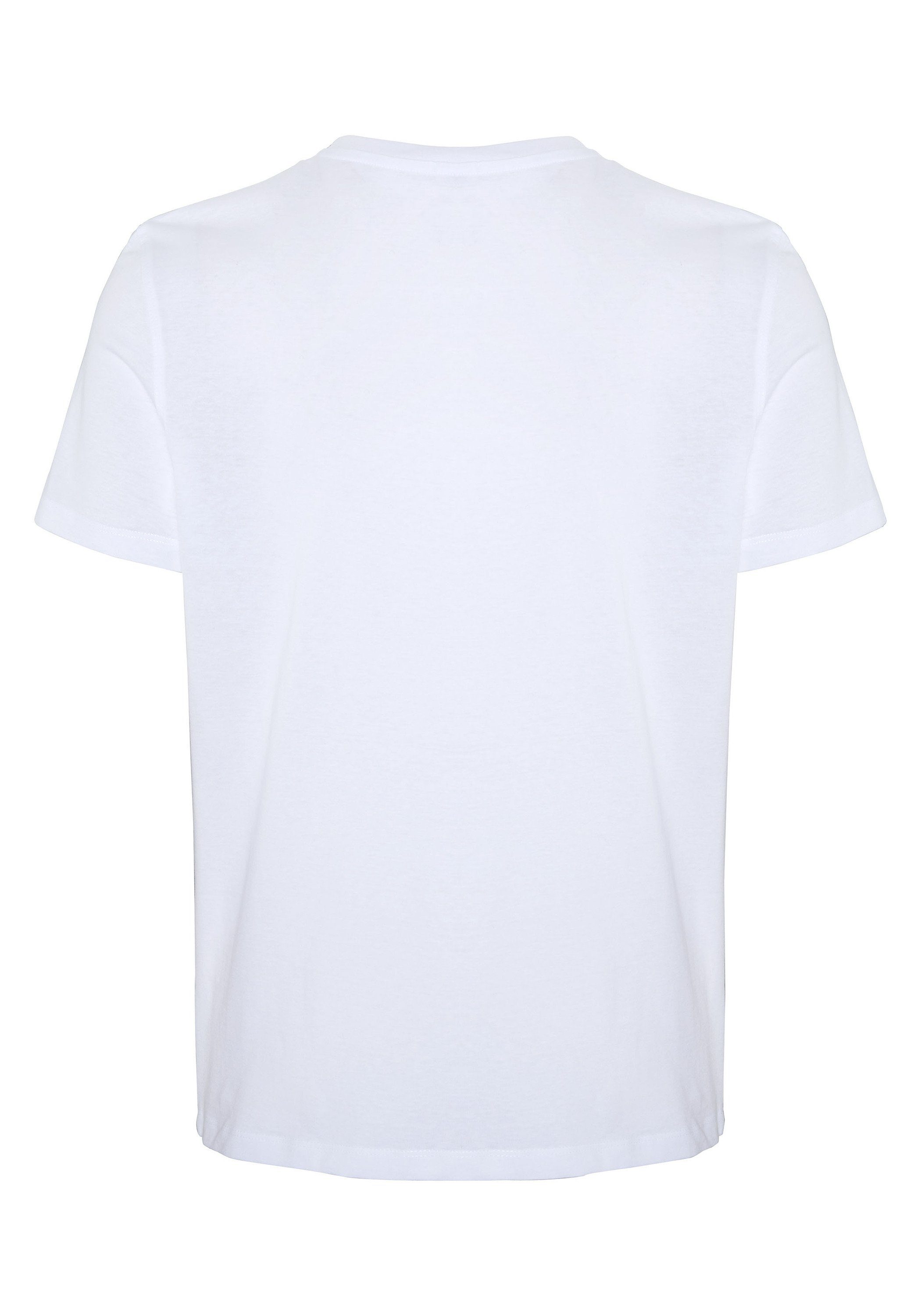 COLORADO DENIM 11-0601 Sweatware White aus Bright weicher Print-Shirt