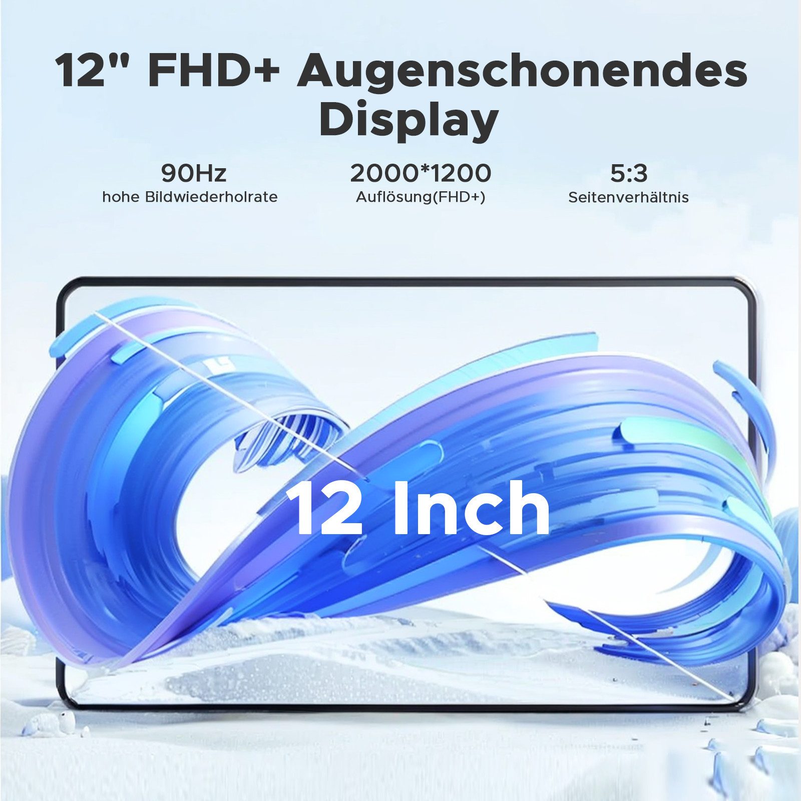 DOOGEE T36 12 Zoll Android 15 Tablet 8GB+256 GB/2 TB 8800 mAh Games Tablet (12", 256 GB, Android 15, 4G, Unterstützt zwei Nano-SIM-Karten oder Nano-SIM + TF-Karten, FHD+90HZ)