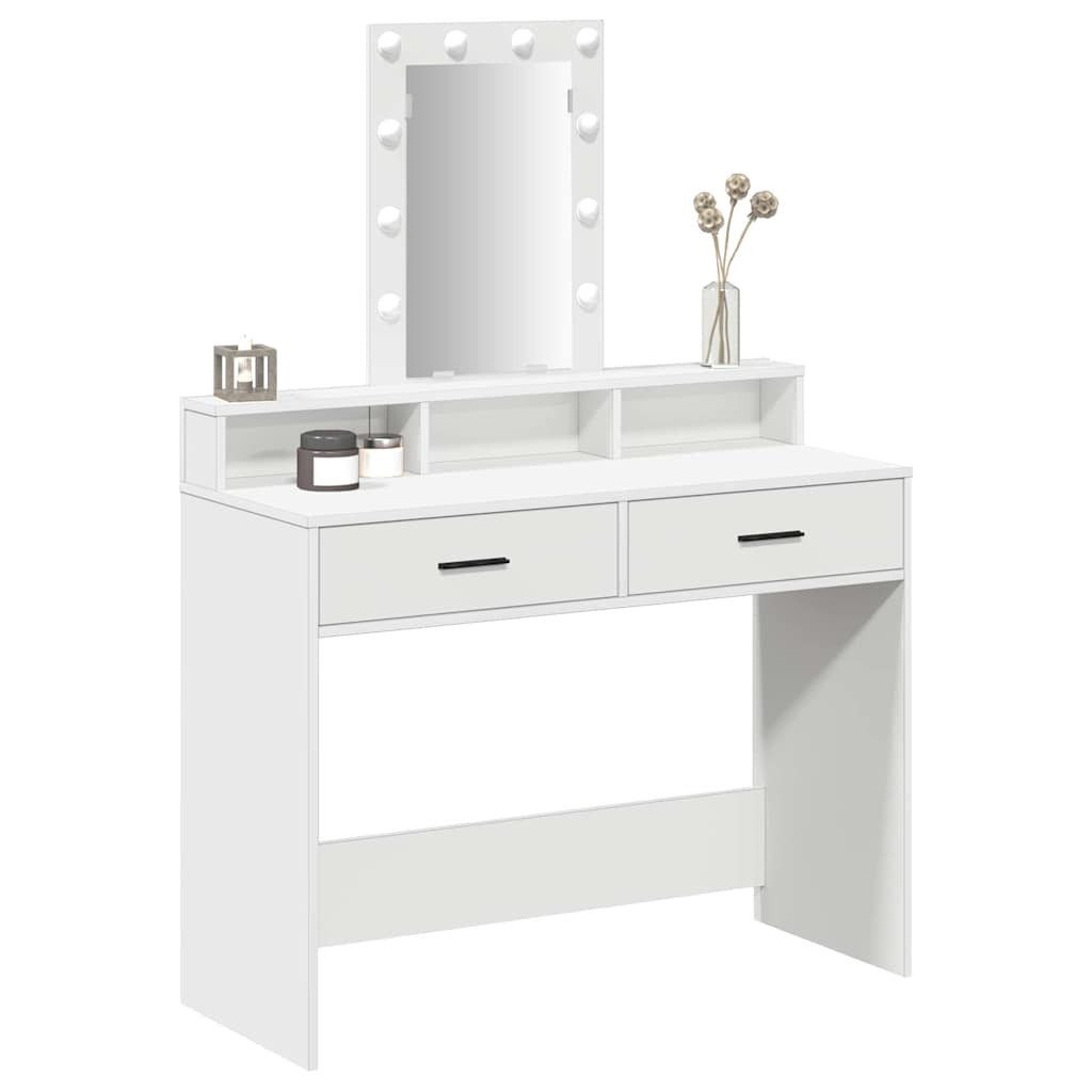 vidaXL Schminktisch Schminktisch Weiß 100 x 41 x 140 cm Holzwerkstoff (1-St)
