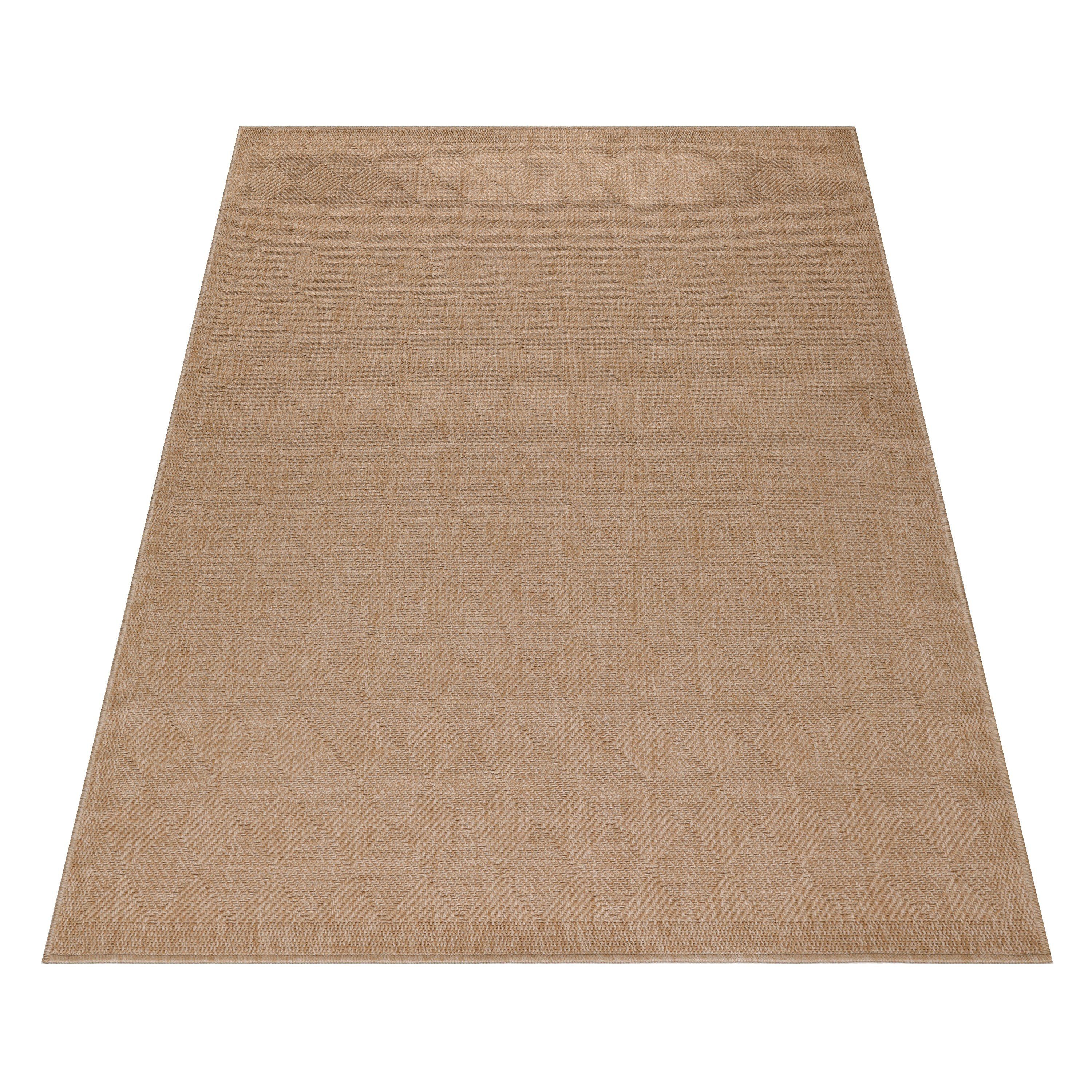 Outdoorteppich DHAKA 8713, Ayyildiz Teppiche, rechteckig, Höhe: 5 mm, Pflegeleicht / Strapazierfähig / In- und Outdoor geeignet BEIGE