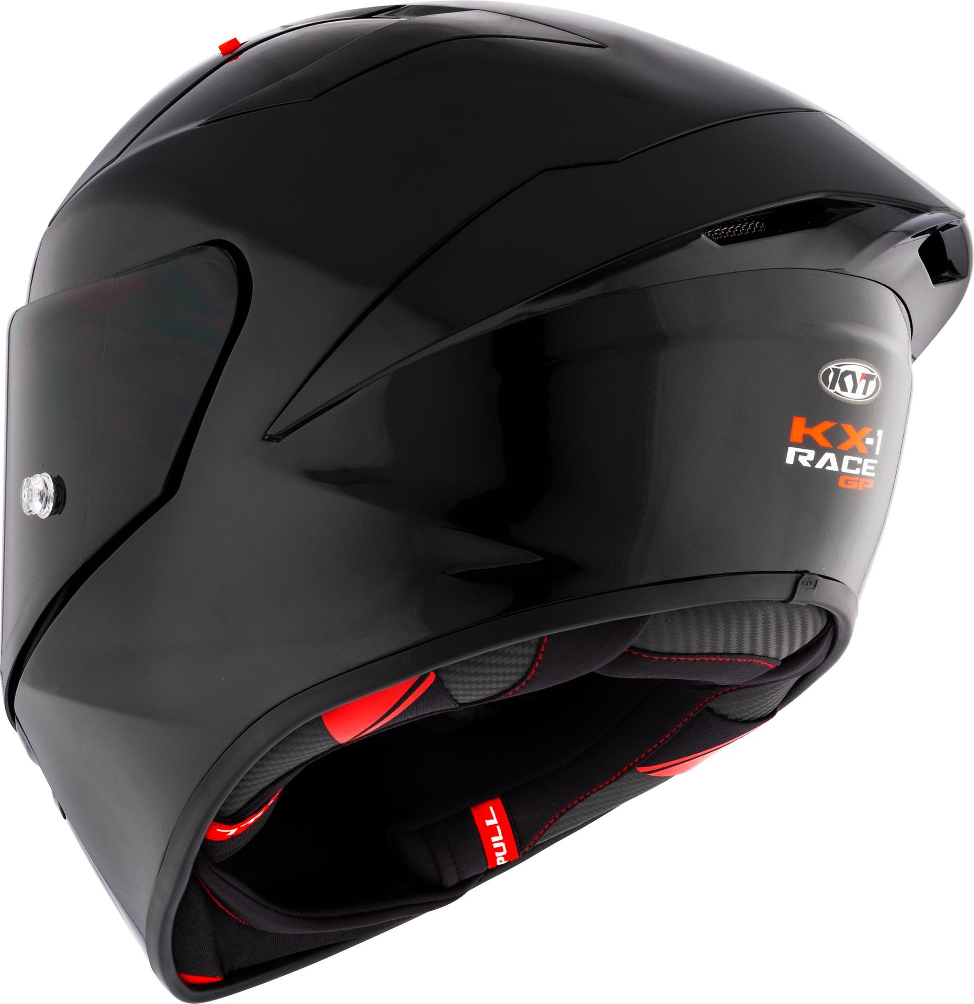 KYT Motorradhelm KX-1 Race GP Plain Helm, Pinlockscheibe enthalten,vorbereitet für Tear-Off