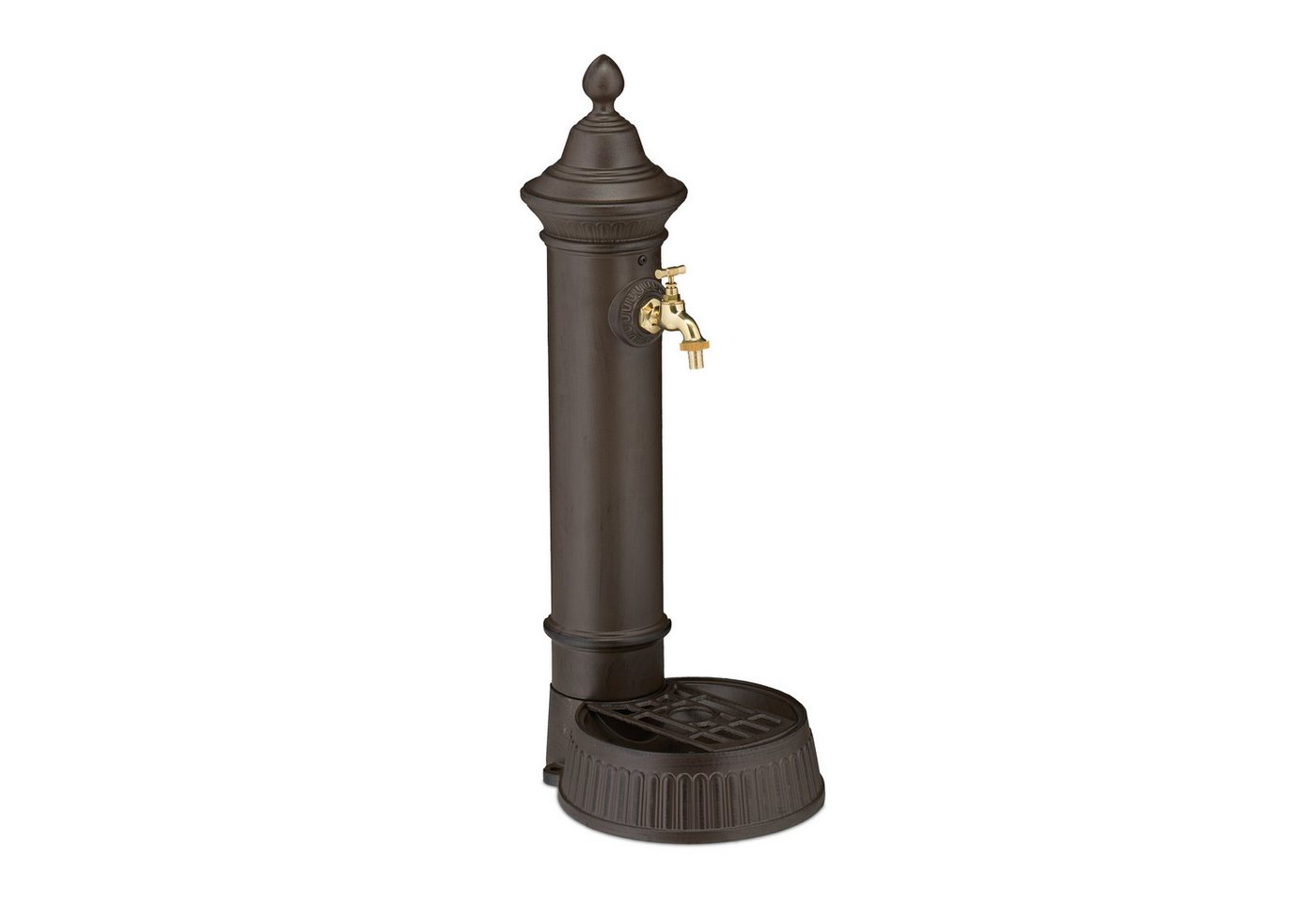 relaxdays Gartenbrunnen Standbrunnen antik 72 cm, 26 cm Breite, Wasserbecken BxT: 20x5 cm, (1 tlg)
