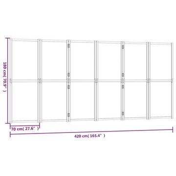 furnicato Raumteiler 6-tlg. Schwarz 420x180 cm