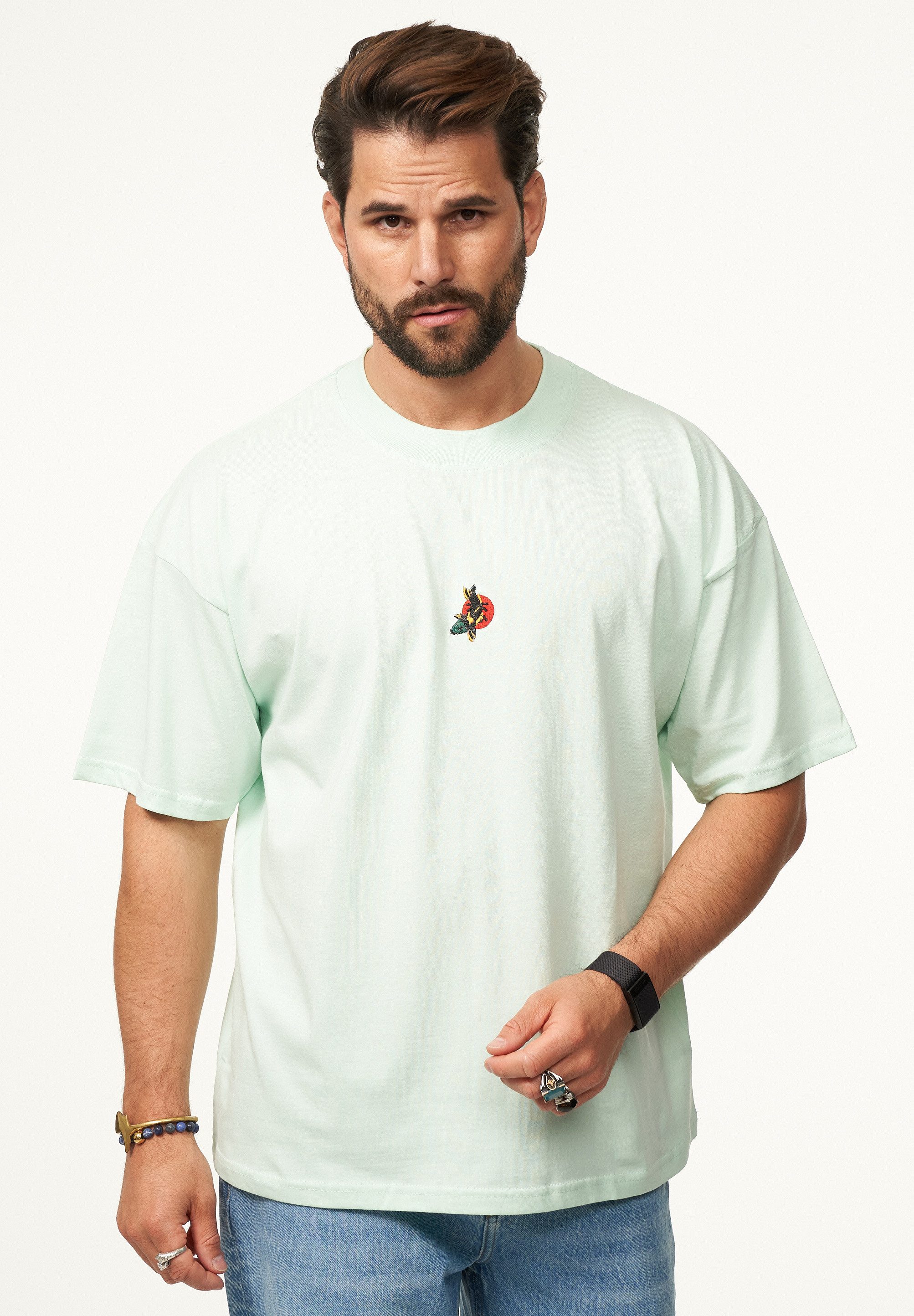 SOULSTAR T-Shirt mit Stickerei Herren Oversize-Fit günstig online kaufen