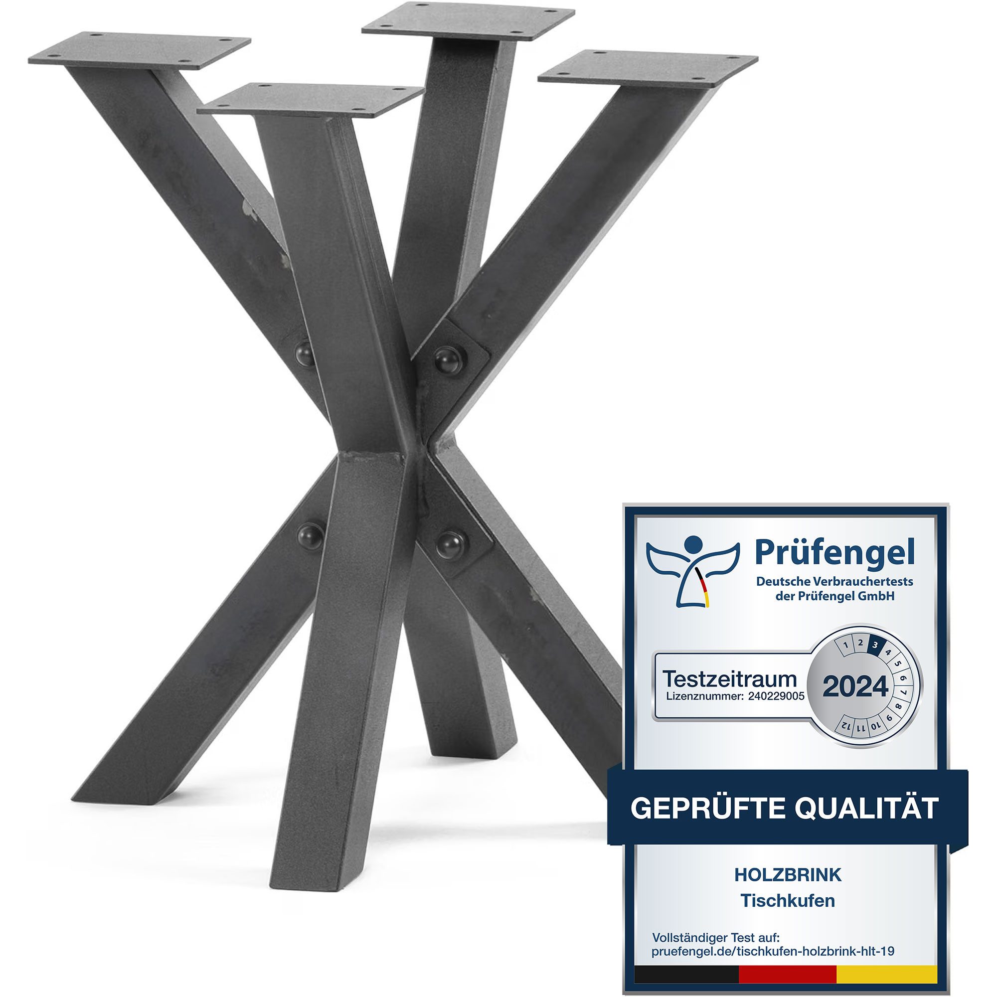 HOLZBRINK Tischbein HOLZBRINK Tischbeine Metall Tischgestell für Beistelltisch 40x40x43, 1 Stück Computertisch Gartentisch
