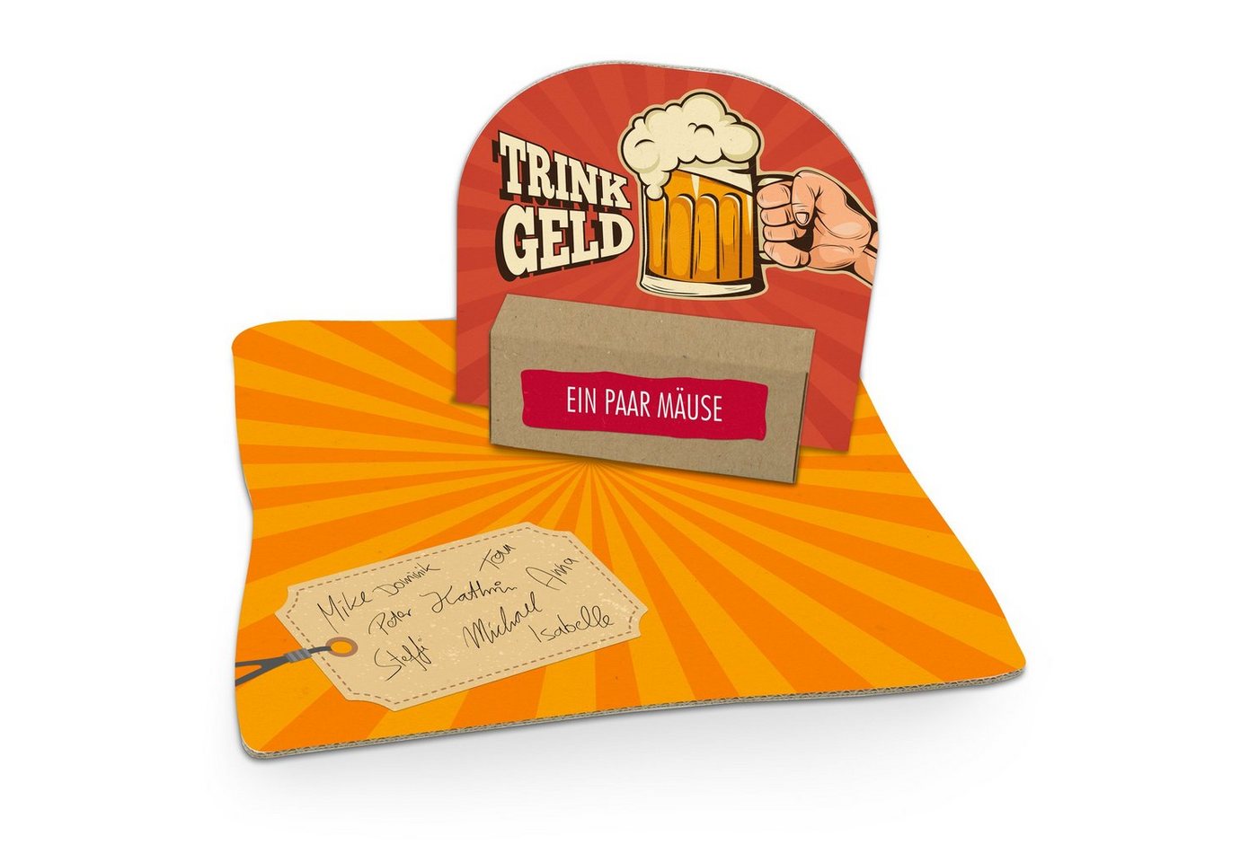 Thumbnail - itenga Grußkarten itenga Geldgeschenkverpackung Bier / Trinkgeld (Motiv 86) mit Bodenpla